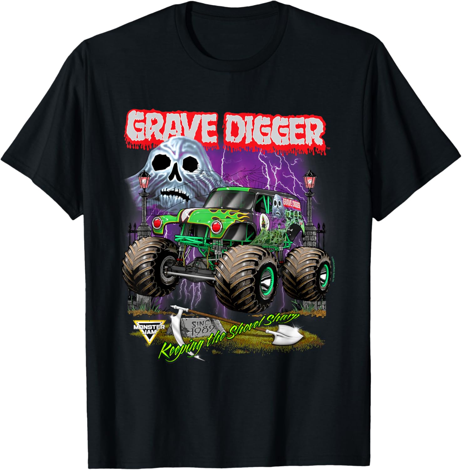 Monster Jam Grave Digger Shovel Sharp T-Shirt for Fans and Collectors - 2