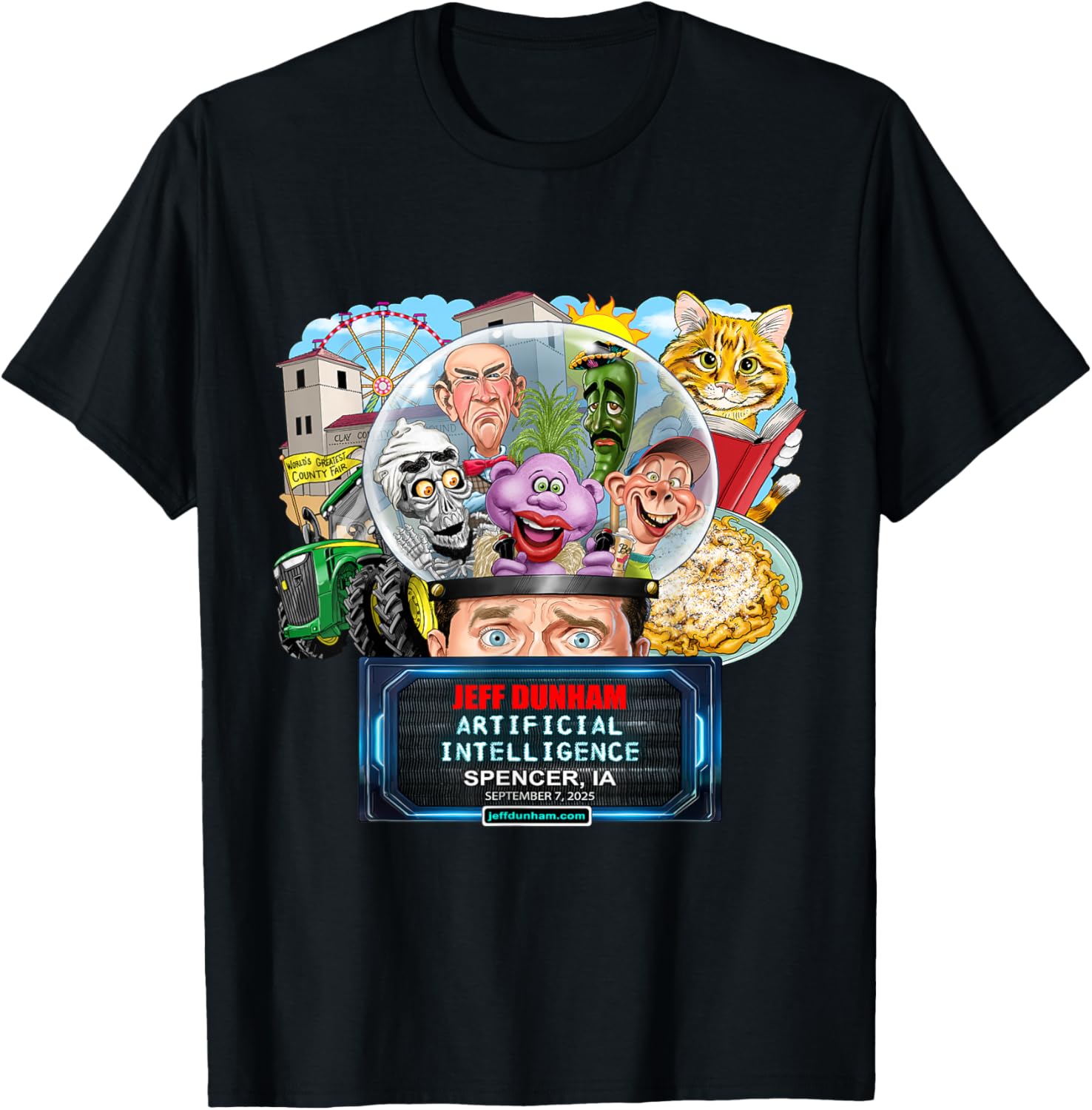 Jeff Dunham Spencer IA 2025 T-Shirt Fun Comedy Apparel for Fans - 4