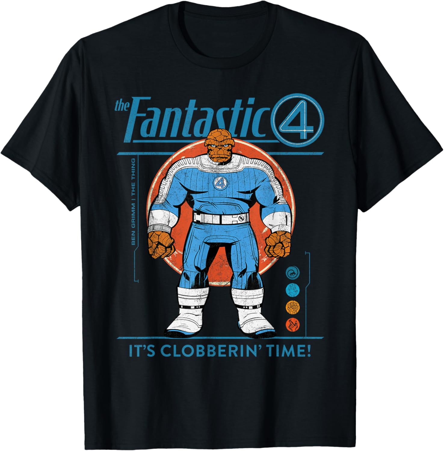 Marvel Fantastic Four The Thing Retro T-Shirt for Fans of Classic Comics - 1