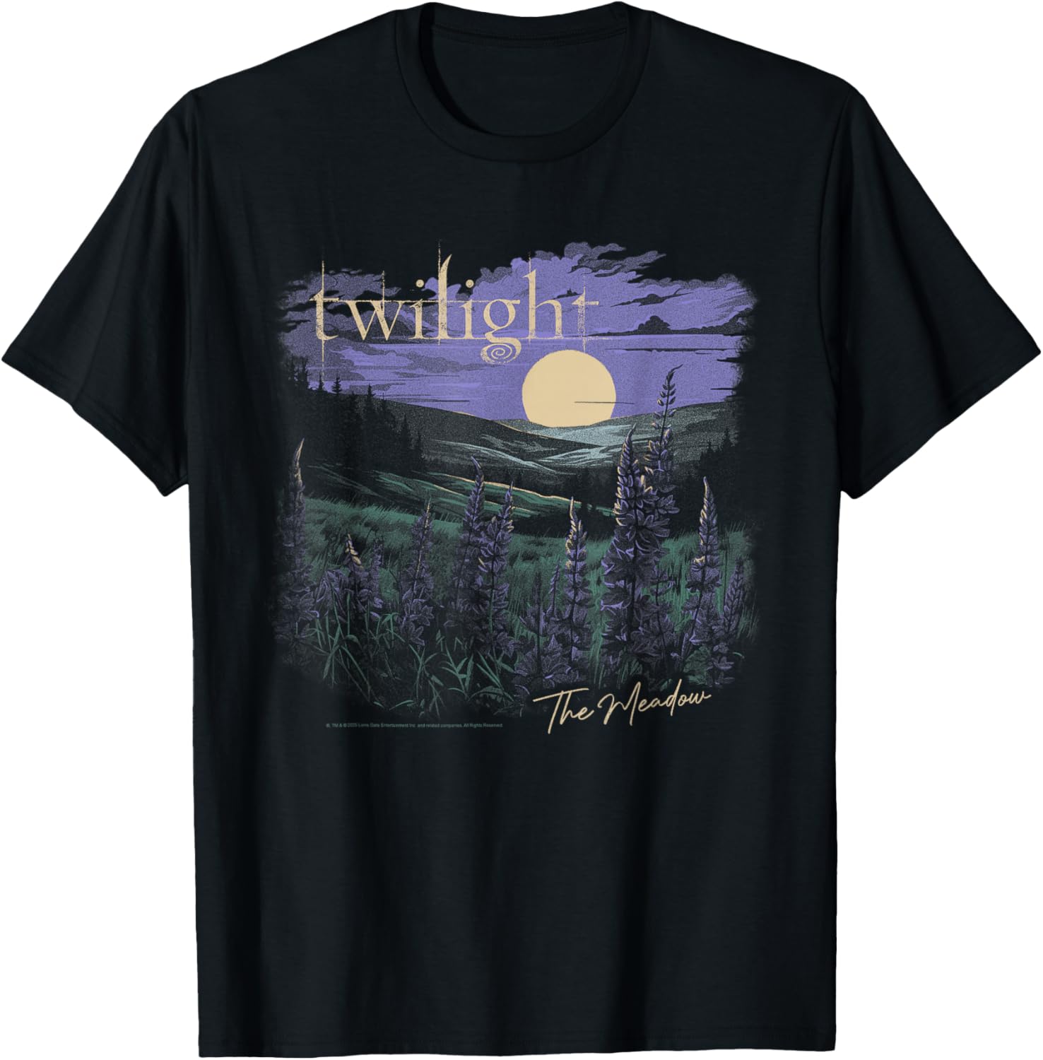 Twilight Saga Meadow Flowers Moon T-Shirt for Fans of the Series - 2