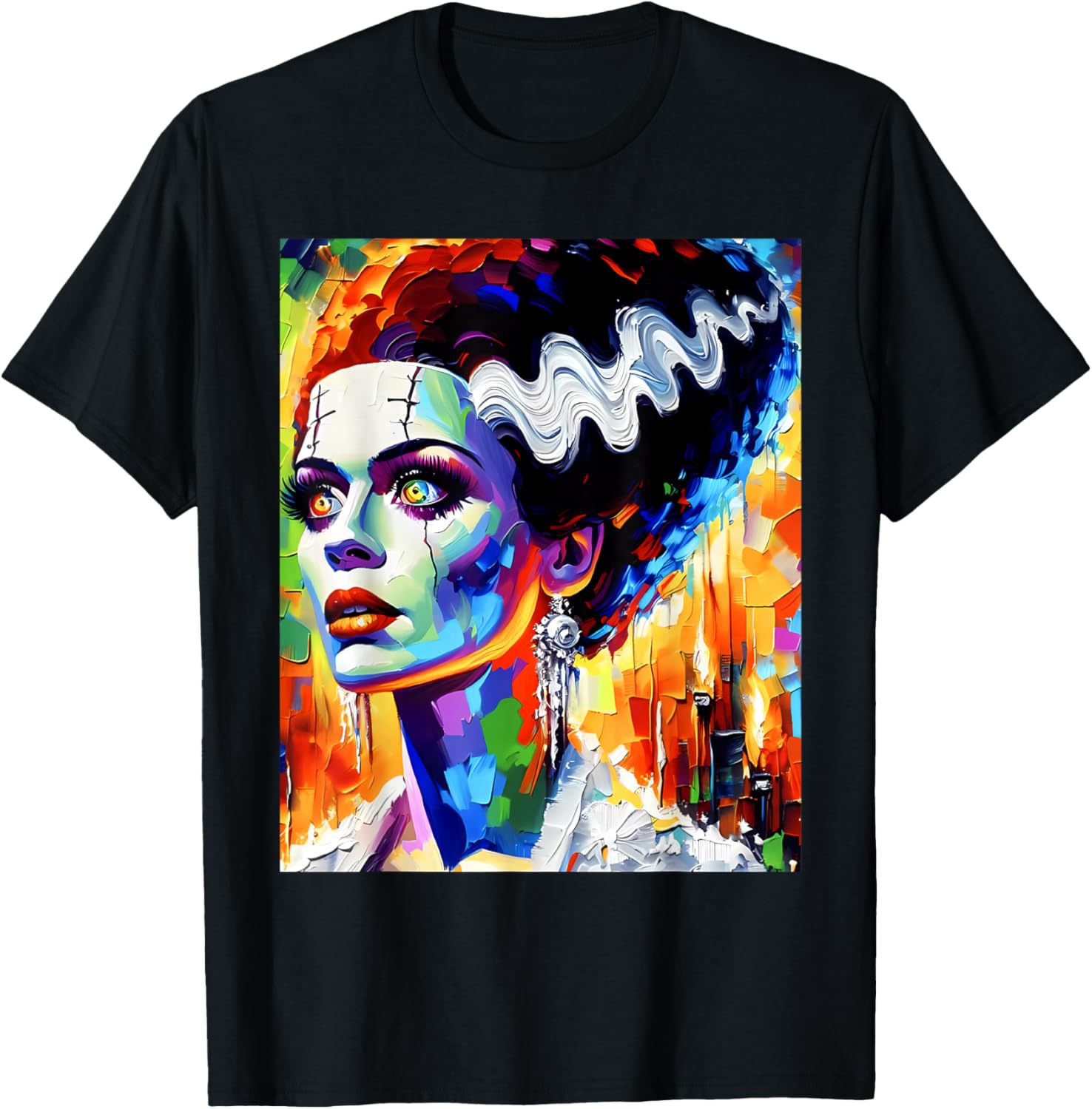 Frankenstein Monster and Bride Matching Couple T-Shirts for Halloween - 10