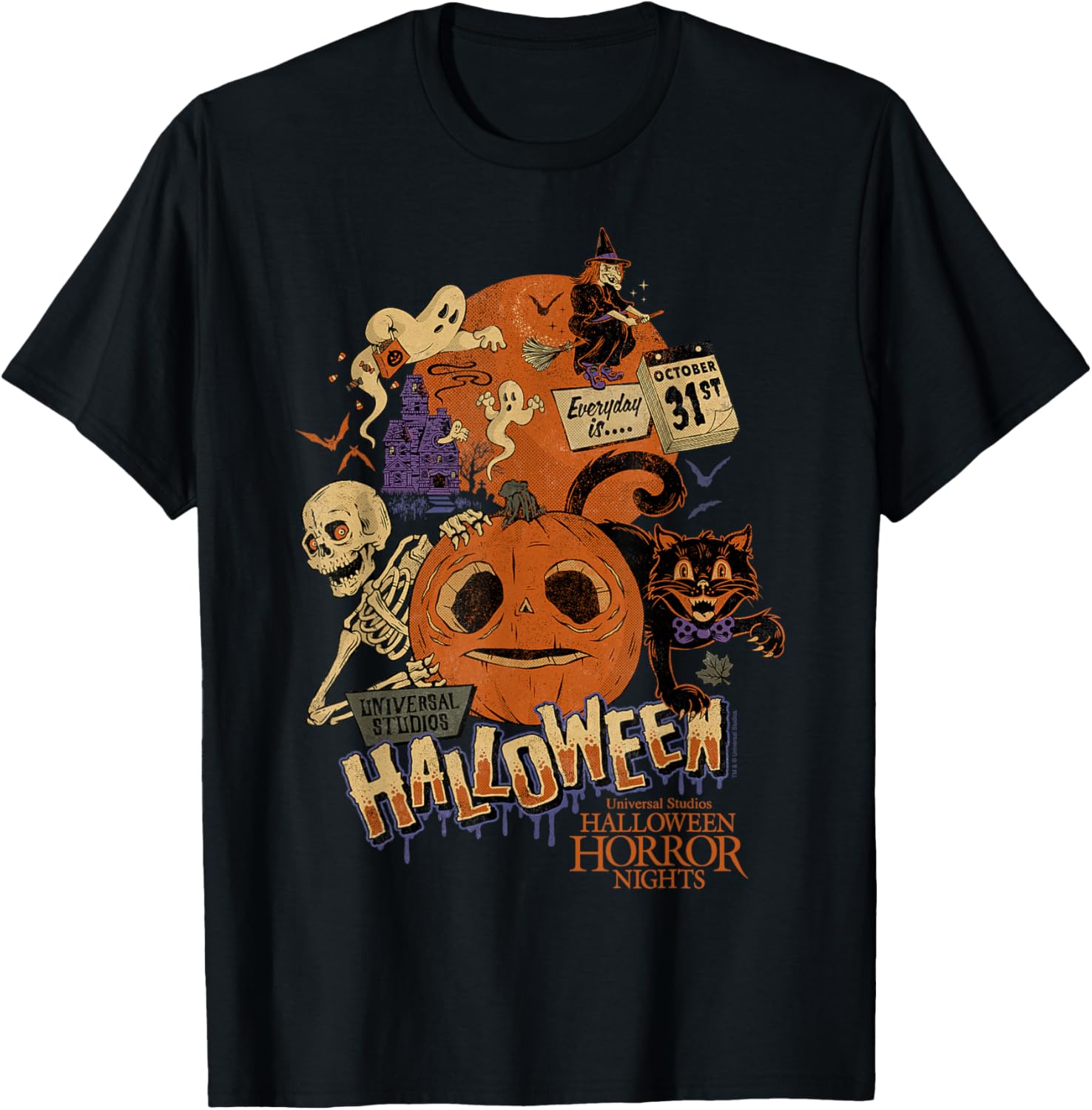 Halloween Horror Nights Lil Boo Pumpkin T-Shirt for Fun Fall Style - 1