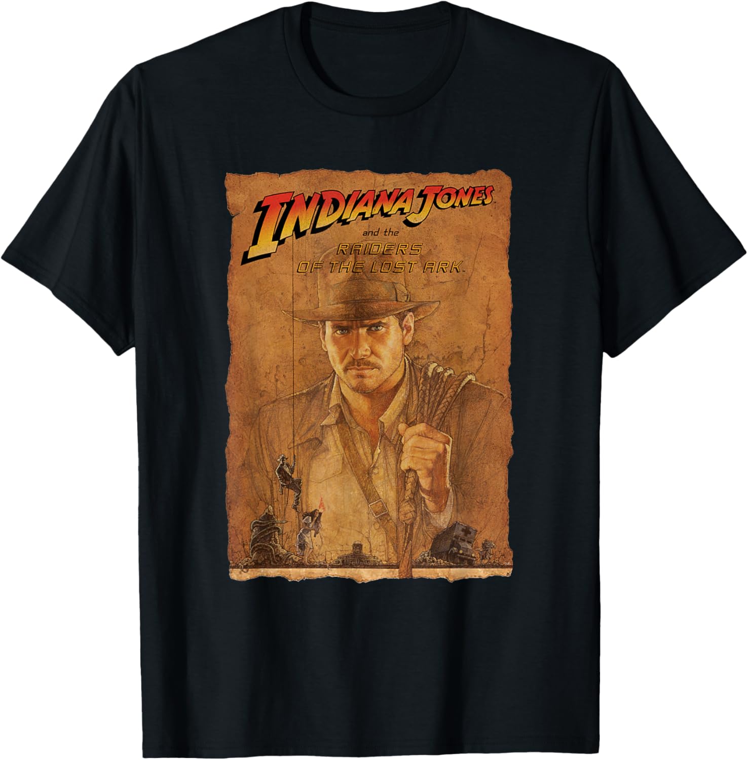 Indiana Jones Raiders of the Lost Ark Poster Art T-Shirt for Fans - 2