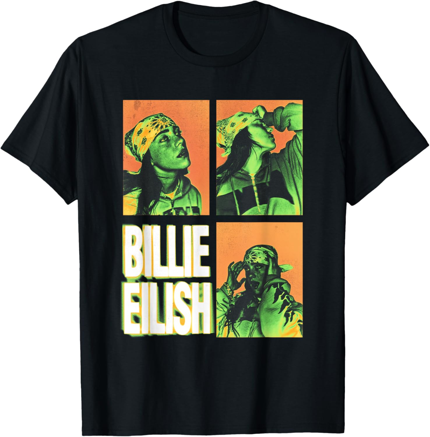 Official Billie Eilish Hit Me Hard and Soft Photo Squares T-Shirt for Fans - 1