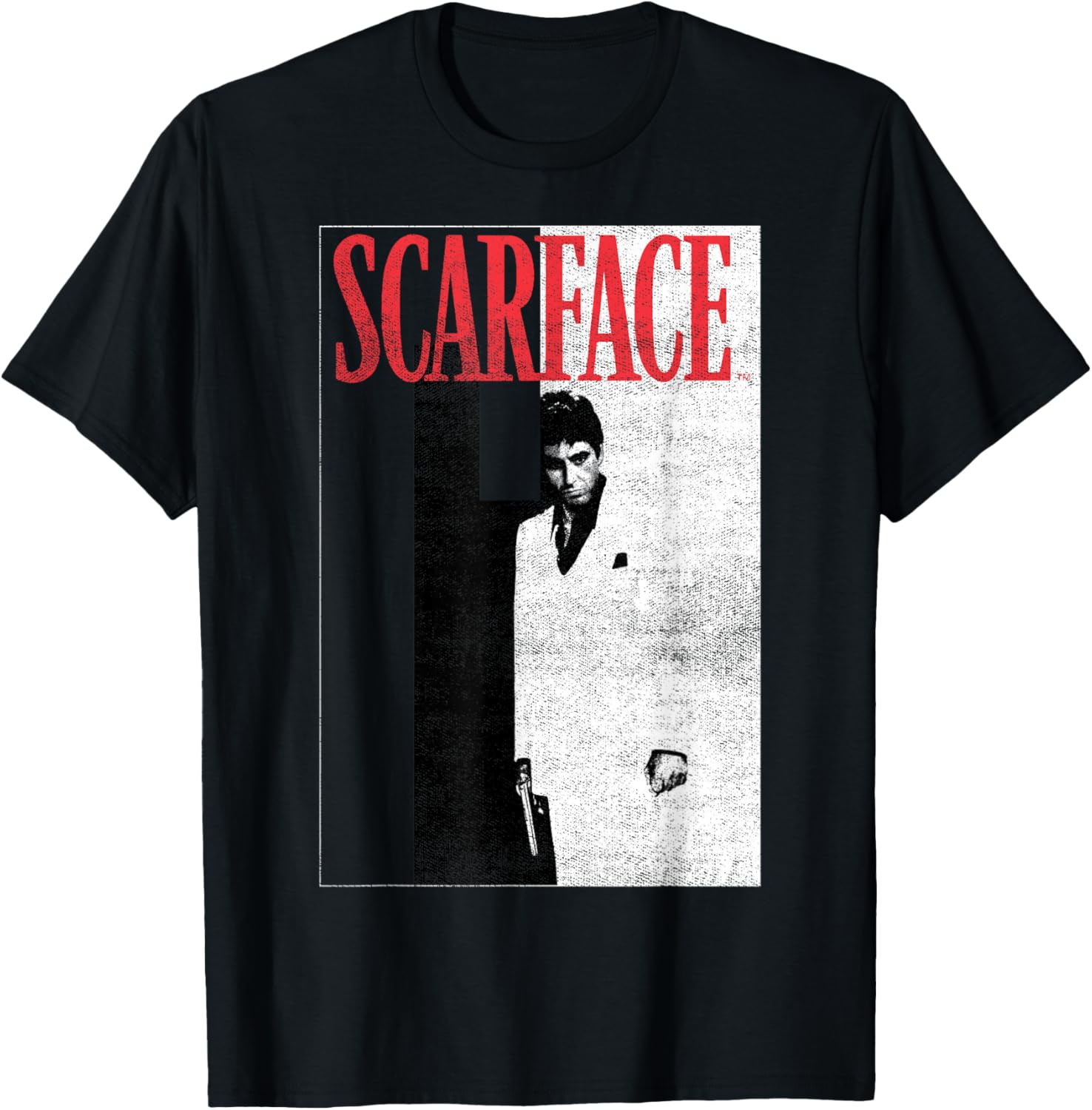 Scarface Distressed Movie Poster T-Shirt for Fans of Classic Cinema - 5