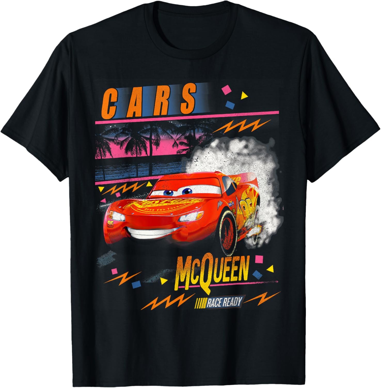 Disney Pixar Cars Lightning McQueen Sunset Palm Tree T-Shirt for Kids - 7