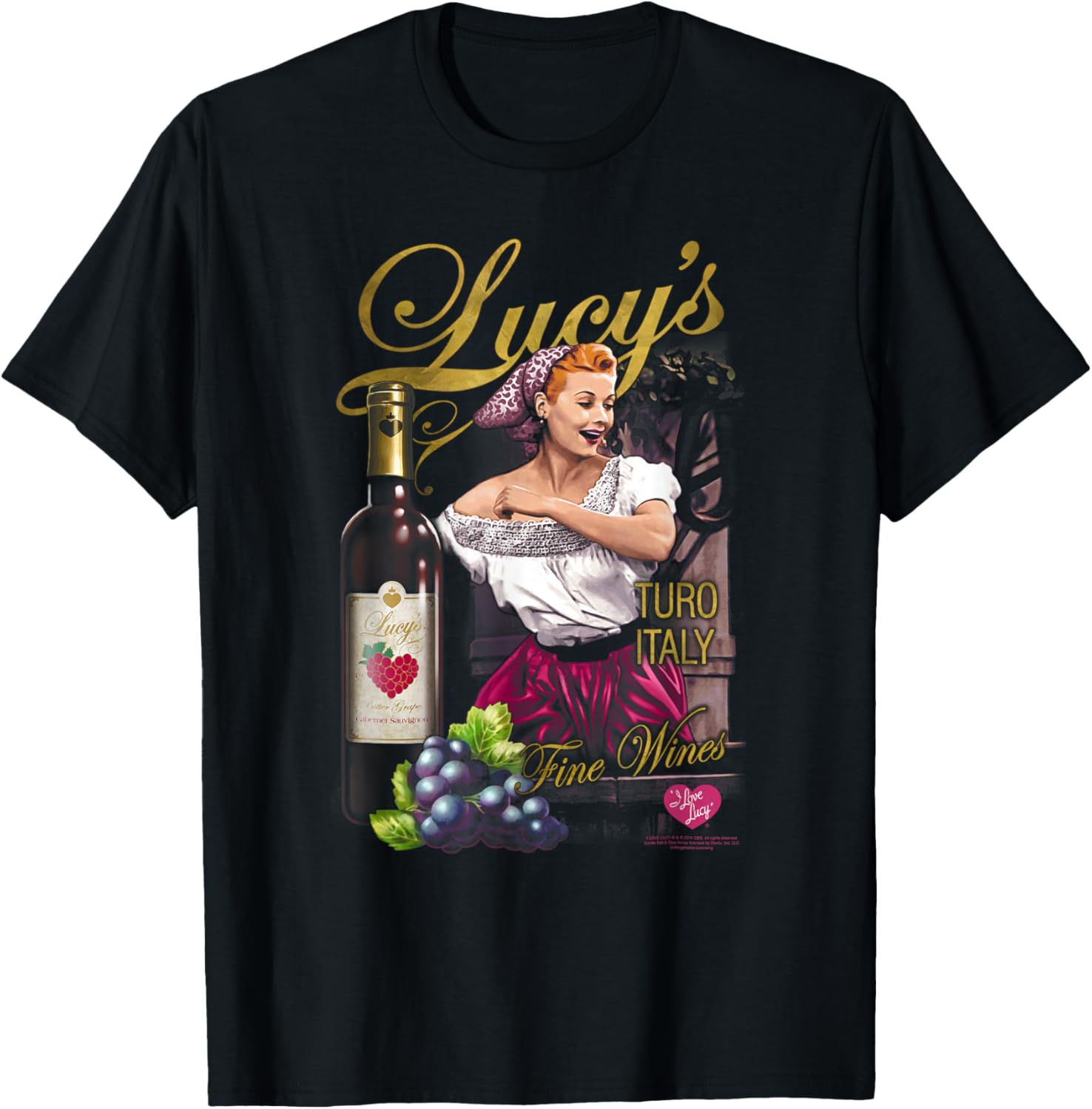 I Love Lucy Bitter Grapes T-Shirt - Vintage TV Comedy Apparel for Fans - 2