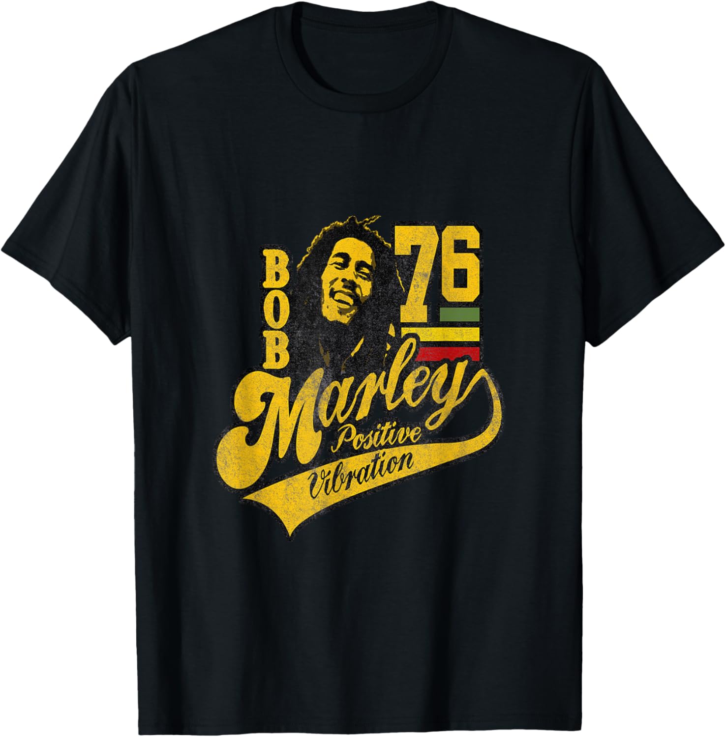 Bob Marley Positive Vibrations Soccer T-Shirt for Music and Sports Fans - 5