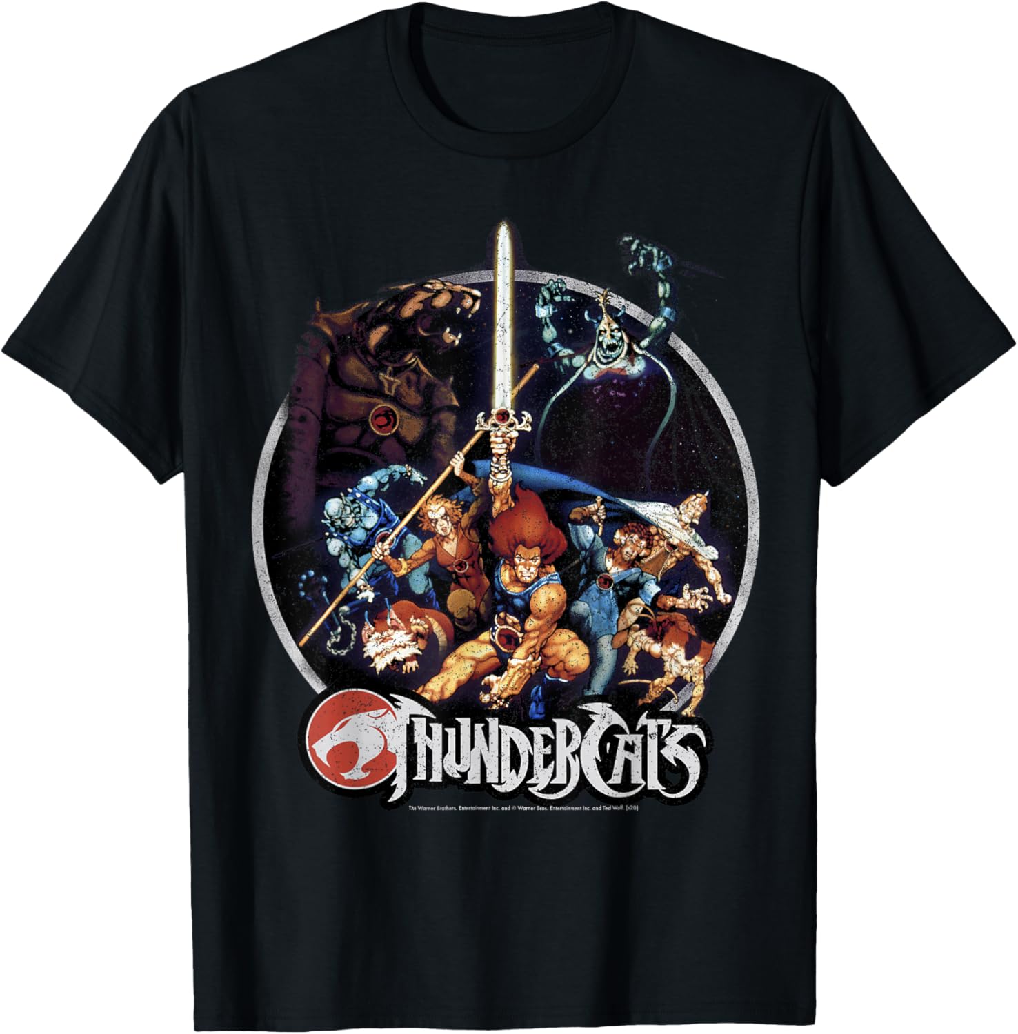ThunderCats Vintage Circle T-Shirt for Fans of Classic 80s Animation - 5