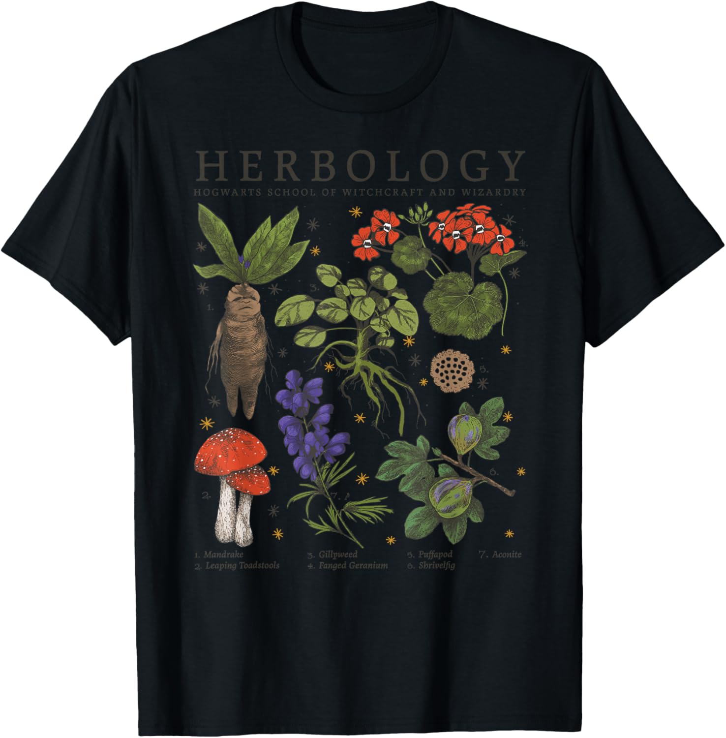 Harry Potter Herbology Vintage Textbook T-Shirt for Plant Lovers - 13