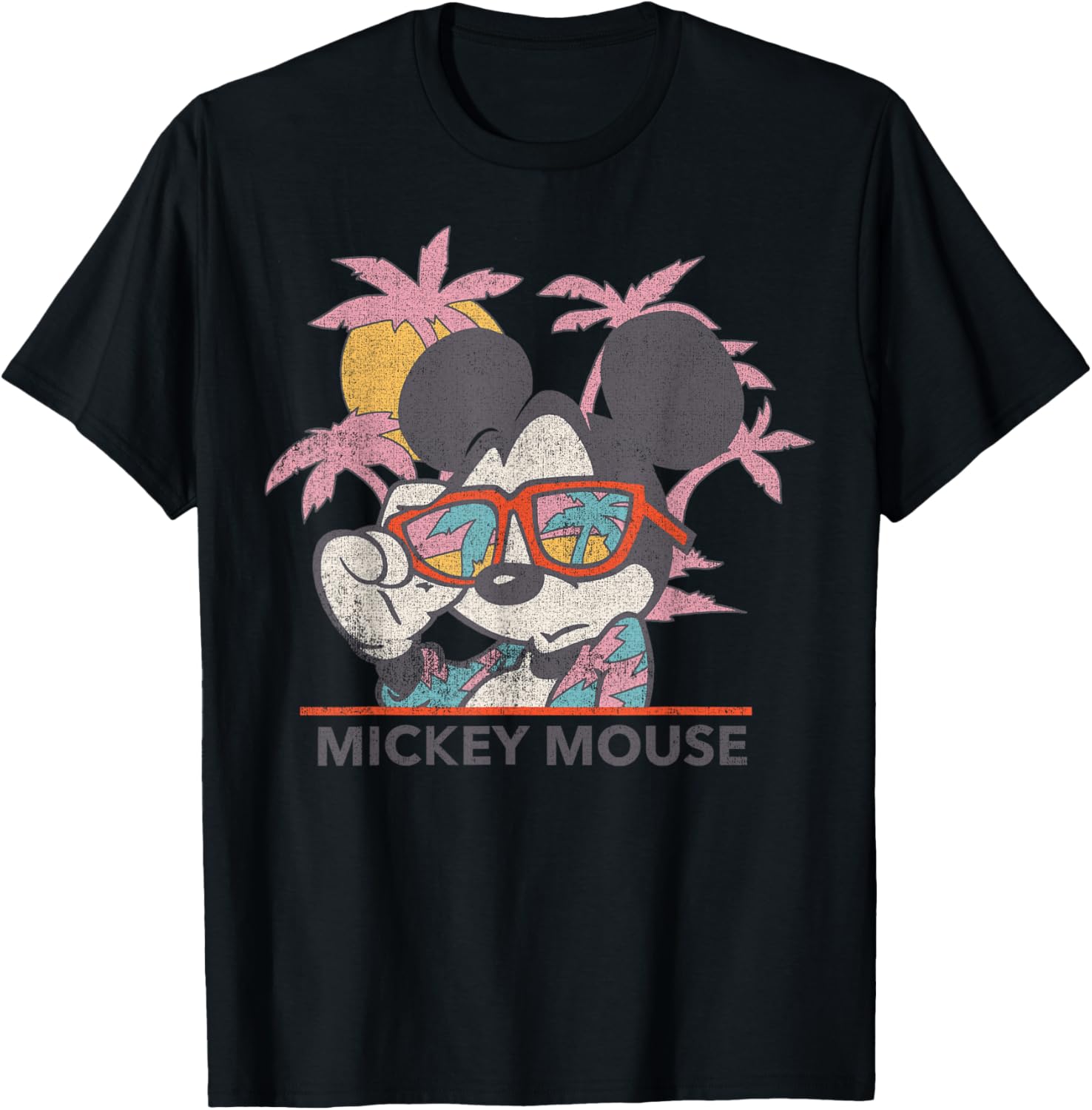 Disney Mickey Mouse Tropical Portrait T-Shirt for Fun Summer Style - 2