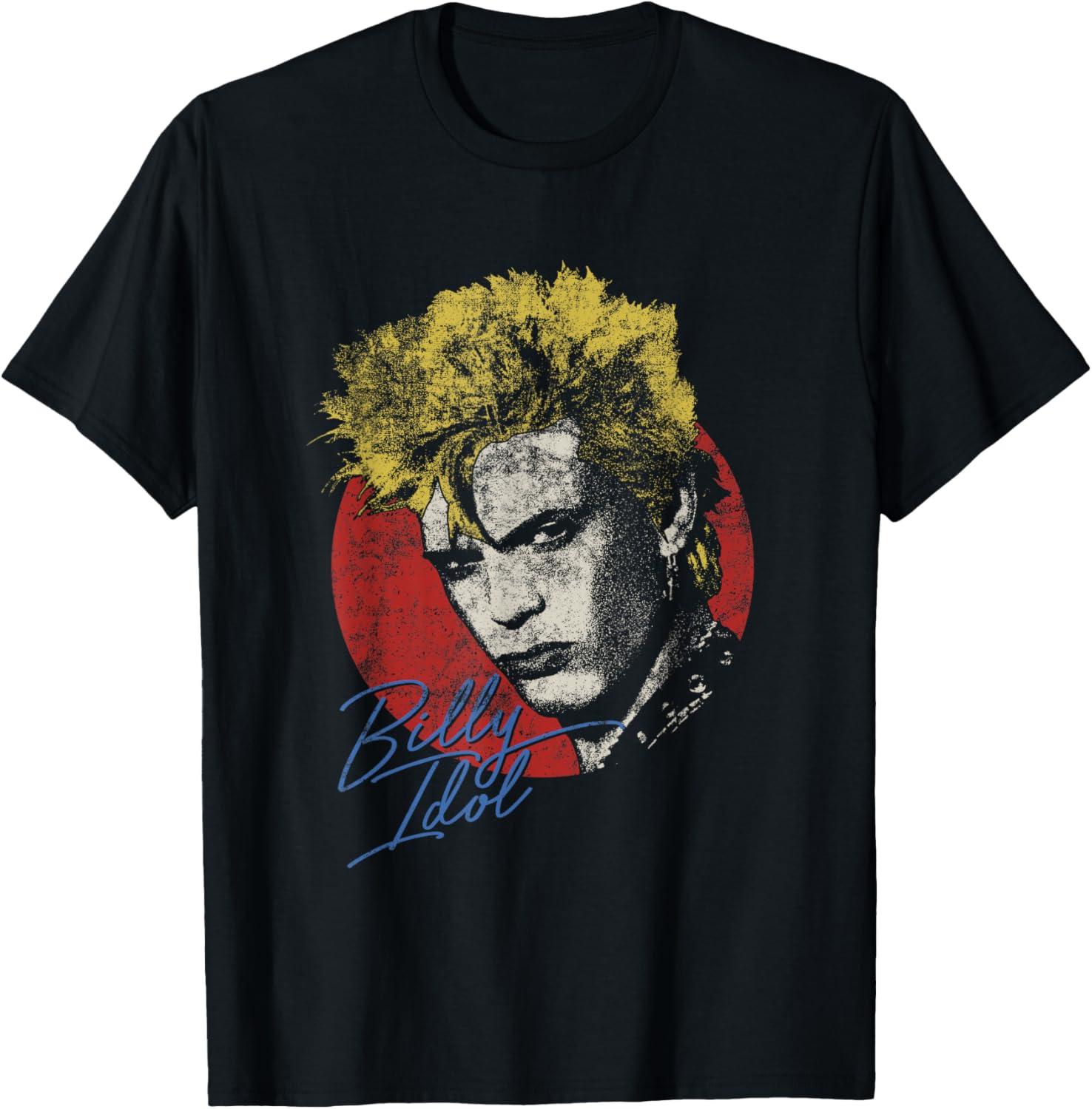 Billy Idol Vintage Portrait T-Shirt for Fans of Classic Rock Culture - 1