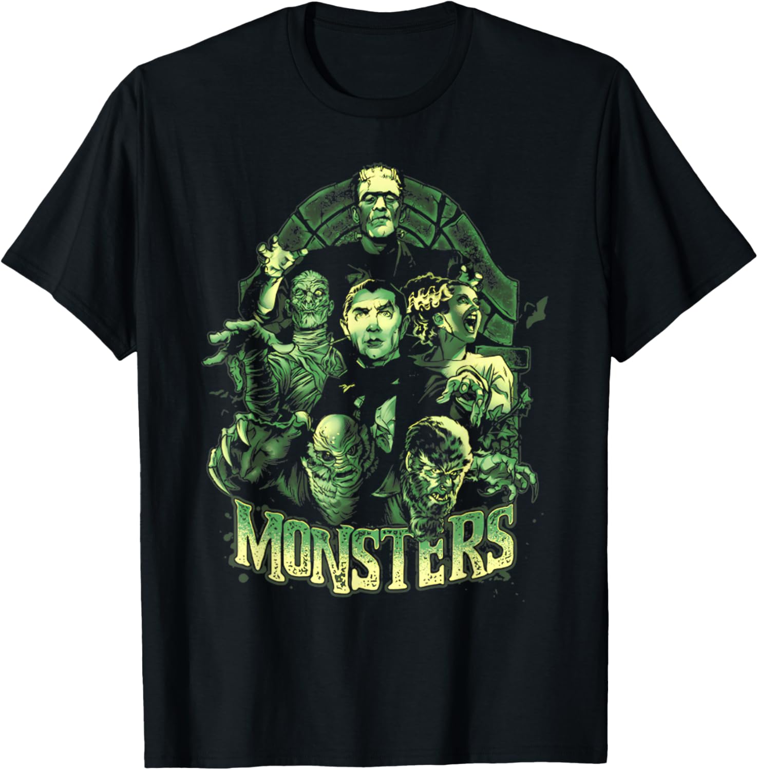 Vintage Funny Monster Mash T-Shirt for Horror Movie Fans and Lovers - 1