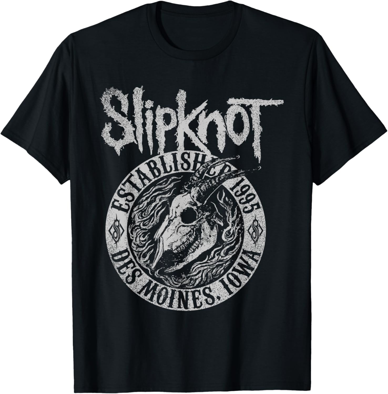 Slipknot Iowa Skull 1995 T-Shirt for Fans of Gothic Music and Culture - 1