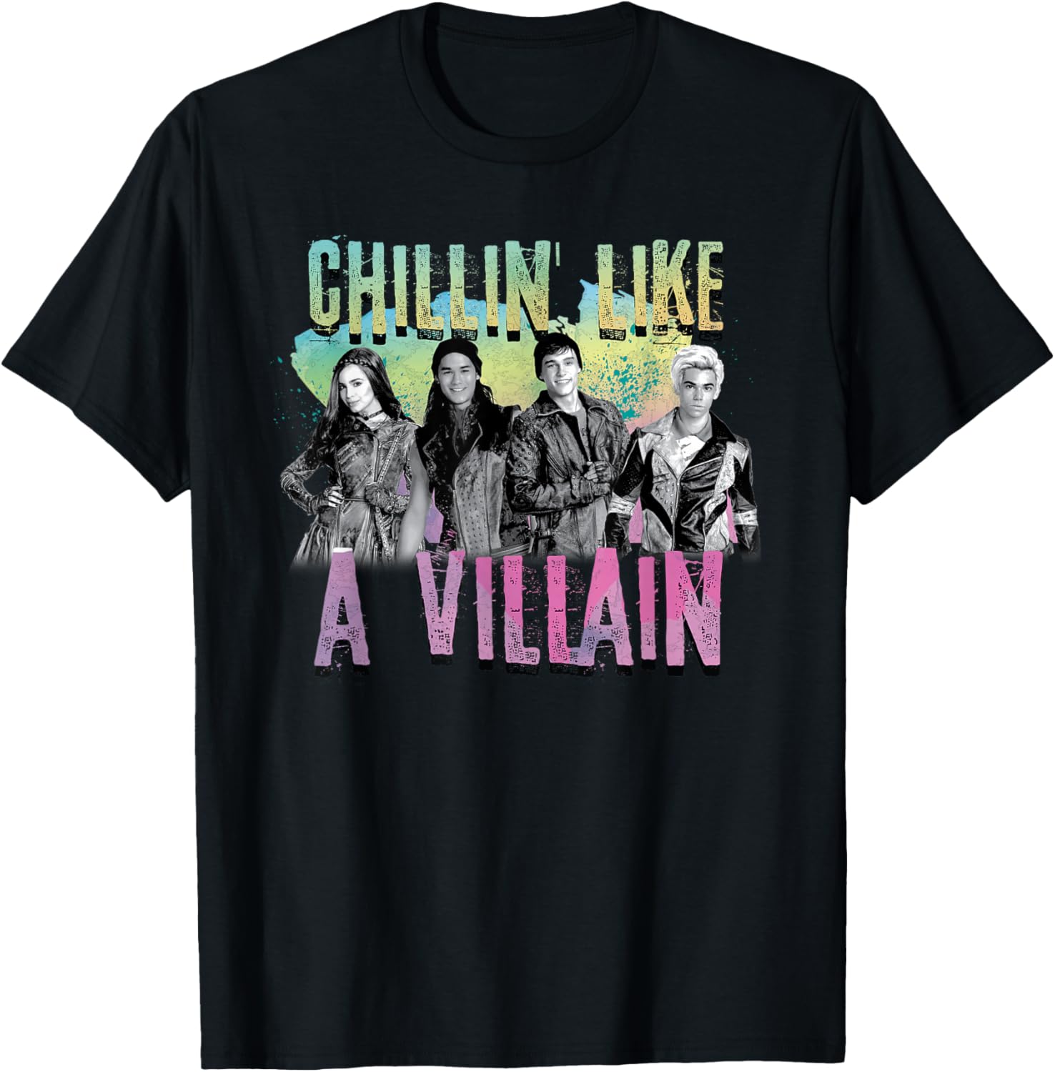 Disney Descendants Chillin Like A Villain T-Shirt for Kids and Adults - 4
