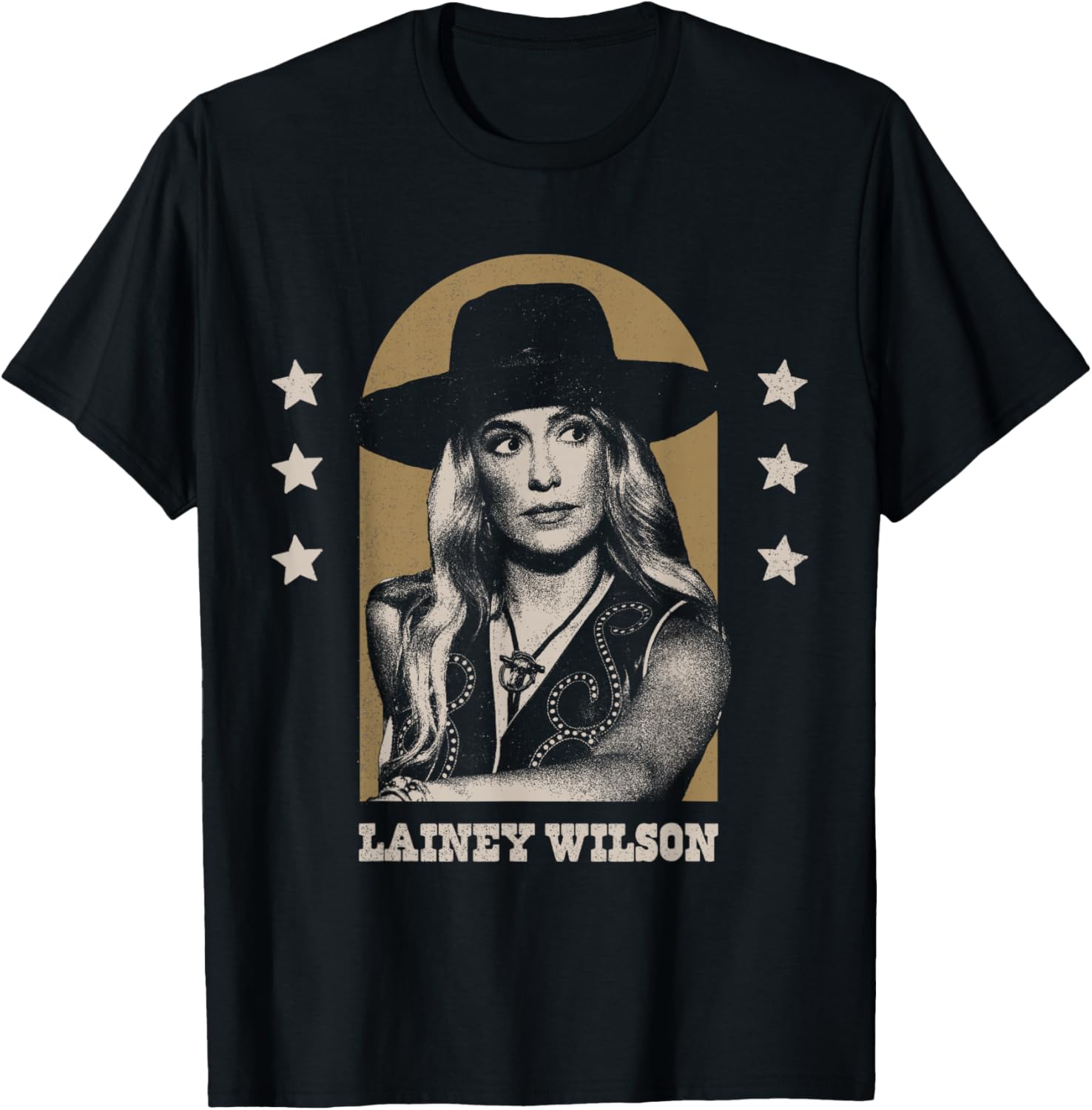 Lainey Wilson Country's Cool Again Portrait T-Shirt Small Black Stylish Top - 2