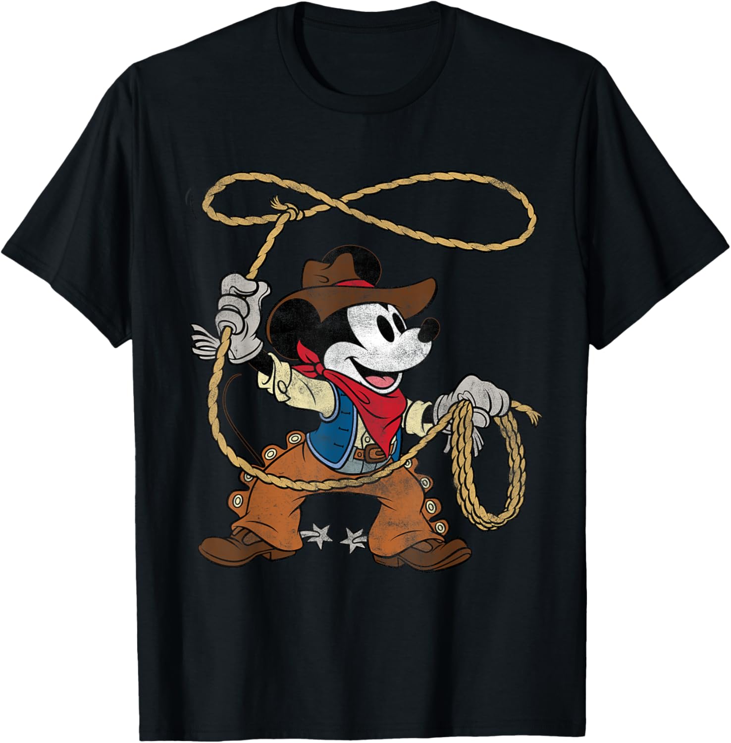 Vintage Mickey Mouse Cowboy T-Shirt for Fun Western Style Fashion - 14