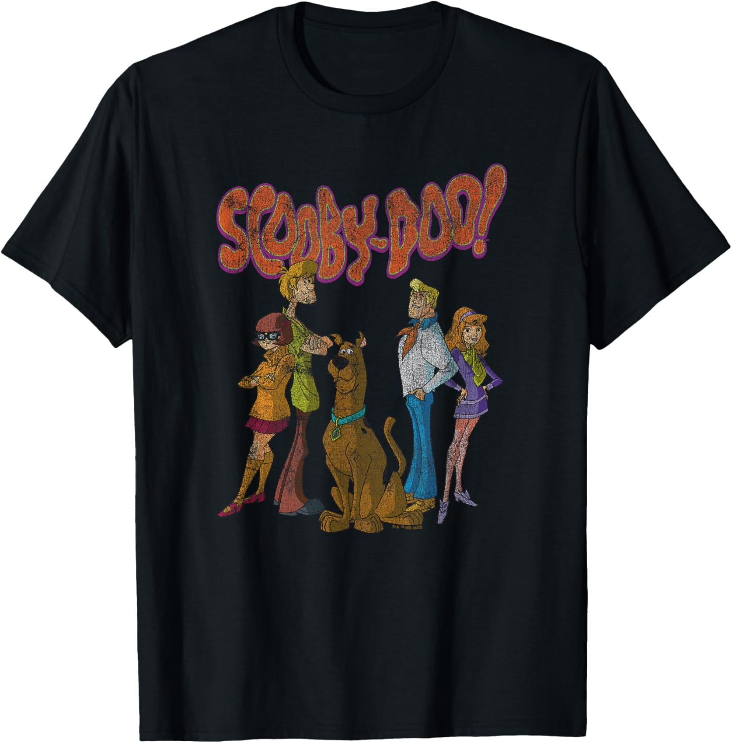 Scooby-Doo Vintage Group Poster T-Shirt for Cool Cartoon Fans - 3