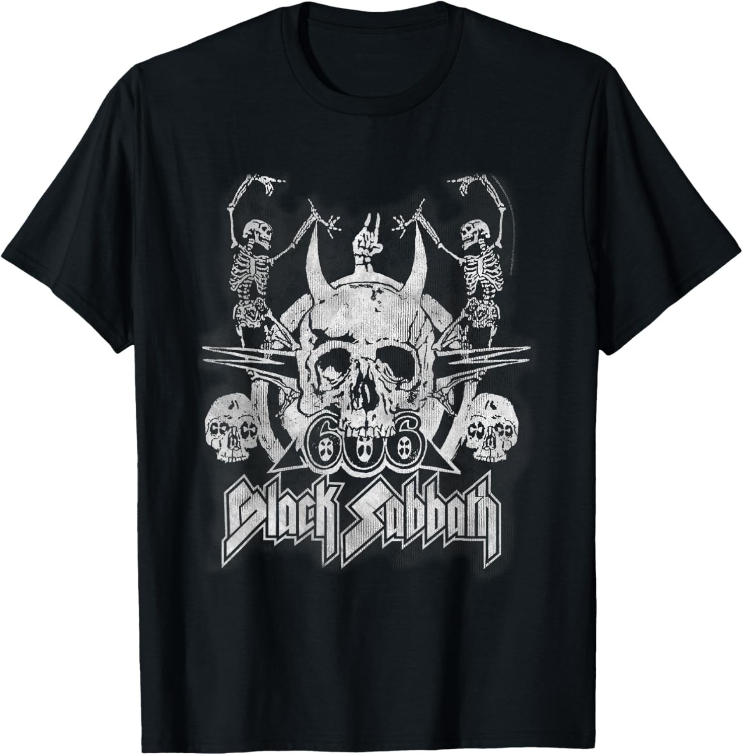Black Sabbath Vintage Dancing Skeletons T-Shirt for Music Lovers - 1