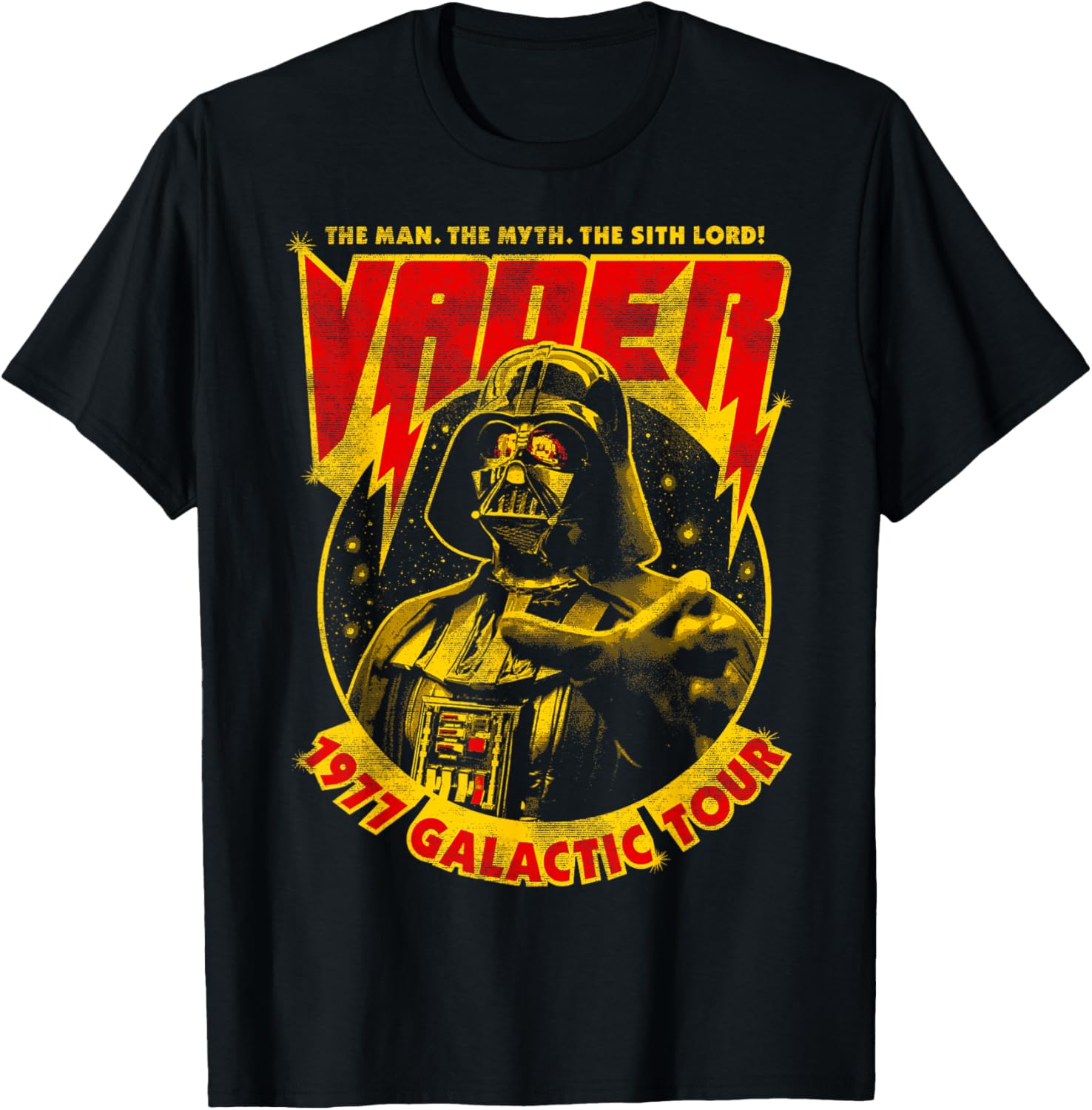 Darth Vader 1977 Galactic Tour Poster T-Shirt for Star Wars Fans - 4