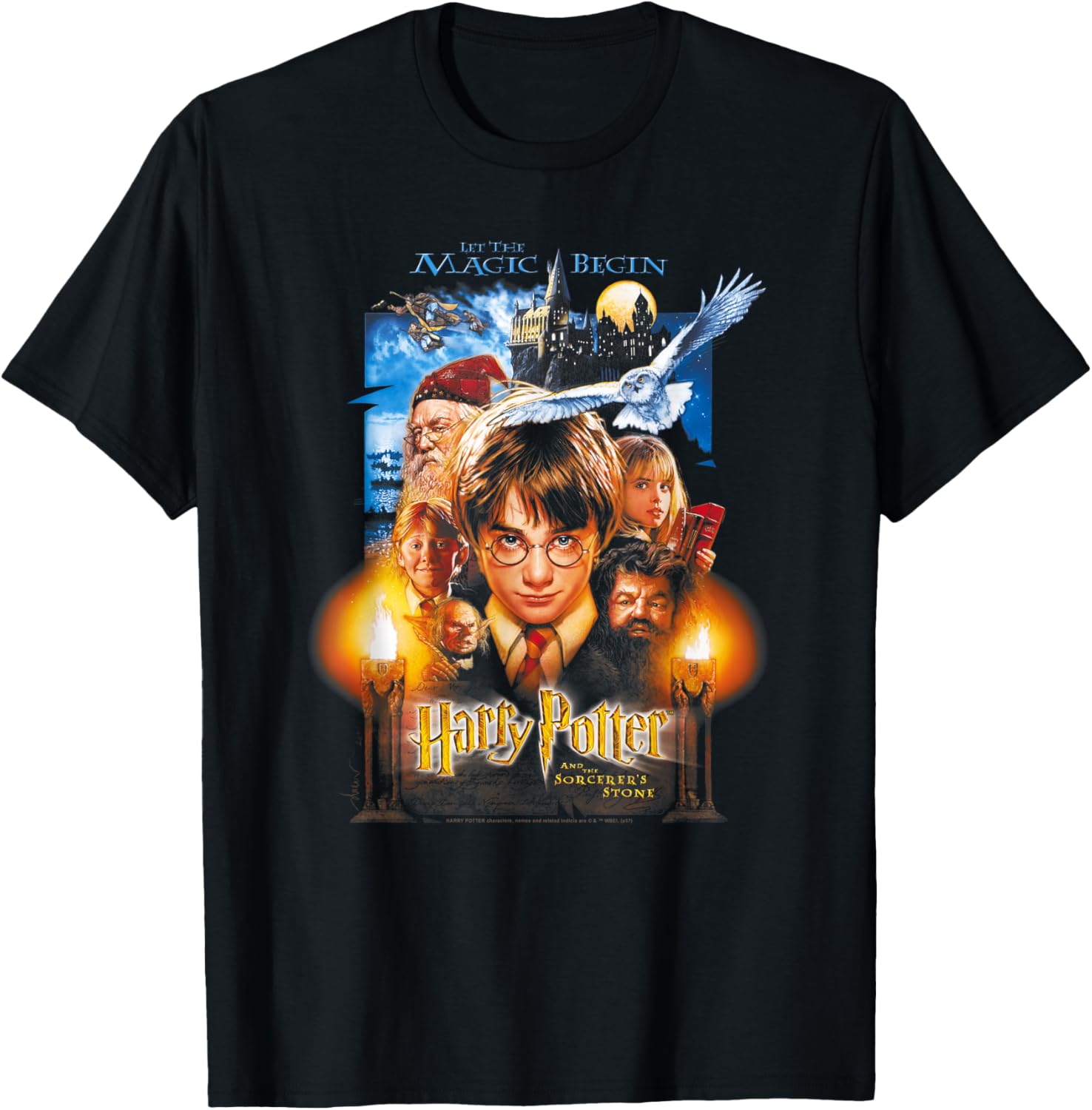 Harry Potter Black Movie Poster T-Shirt for Women - Short Sleeve Small - 4