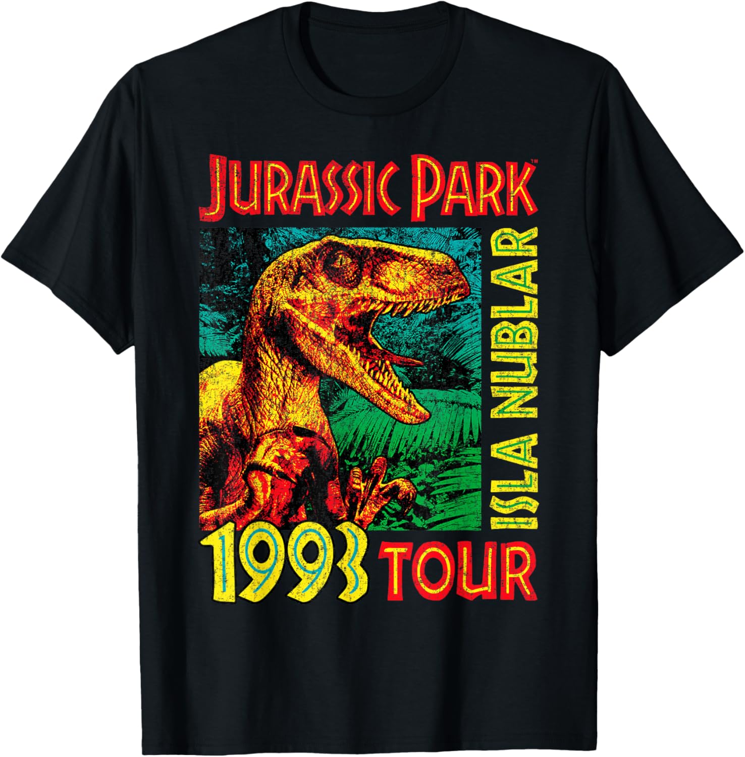 Jurassic Park Isla Nublar 1993 Tour Poster T-Shirt for Fans - 2