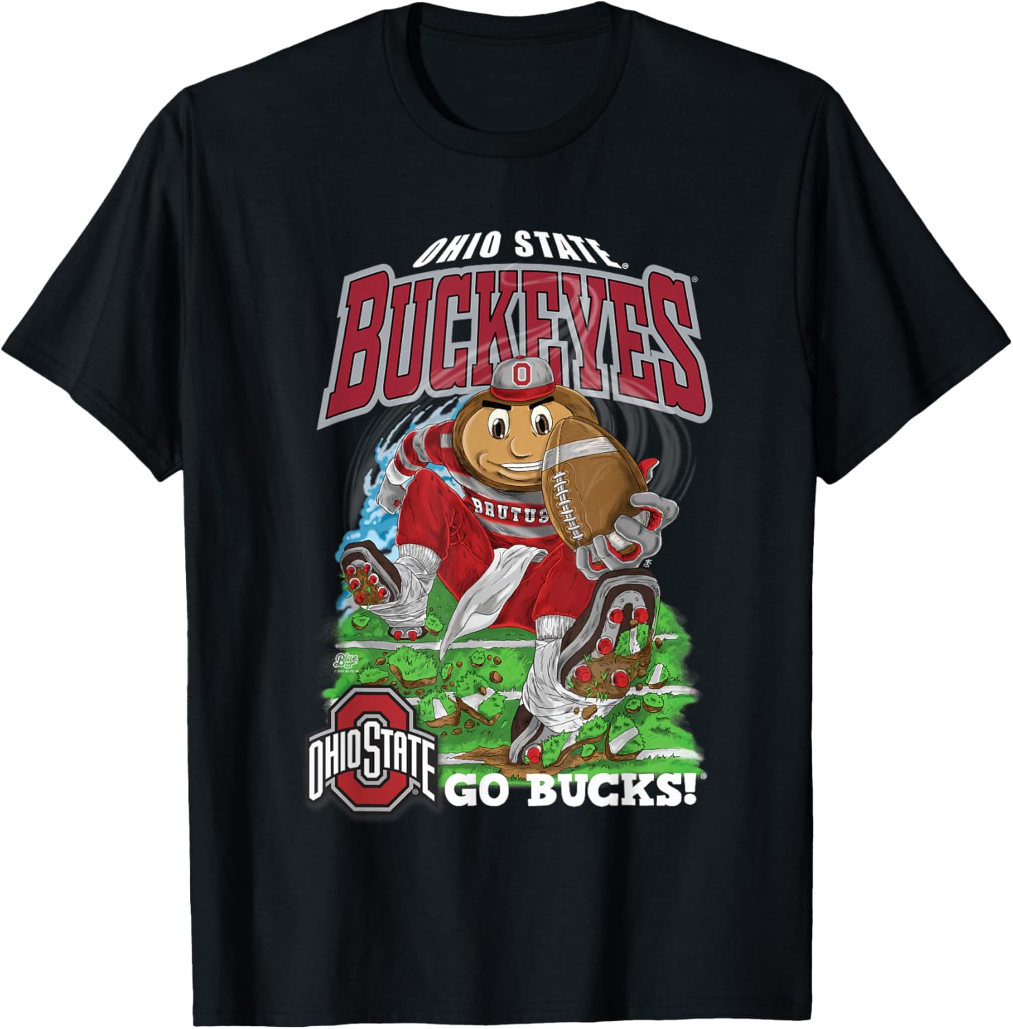 Ohio State Buckeyes Vintage Brutus Football T-Shirt for Fans - 1