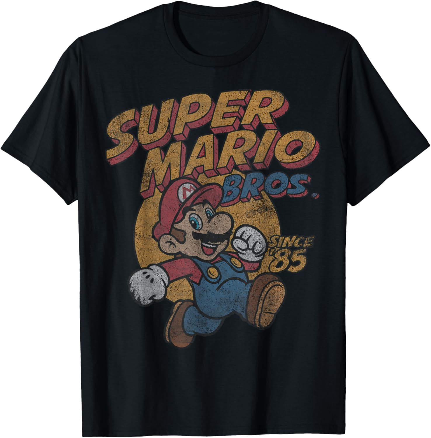Super Mario Bros Since 85 Vintage Poster T-Shirt for Gaming Fans - 5