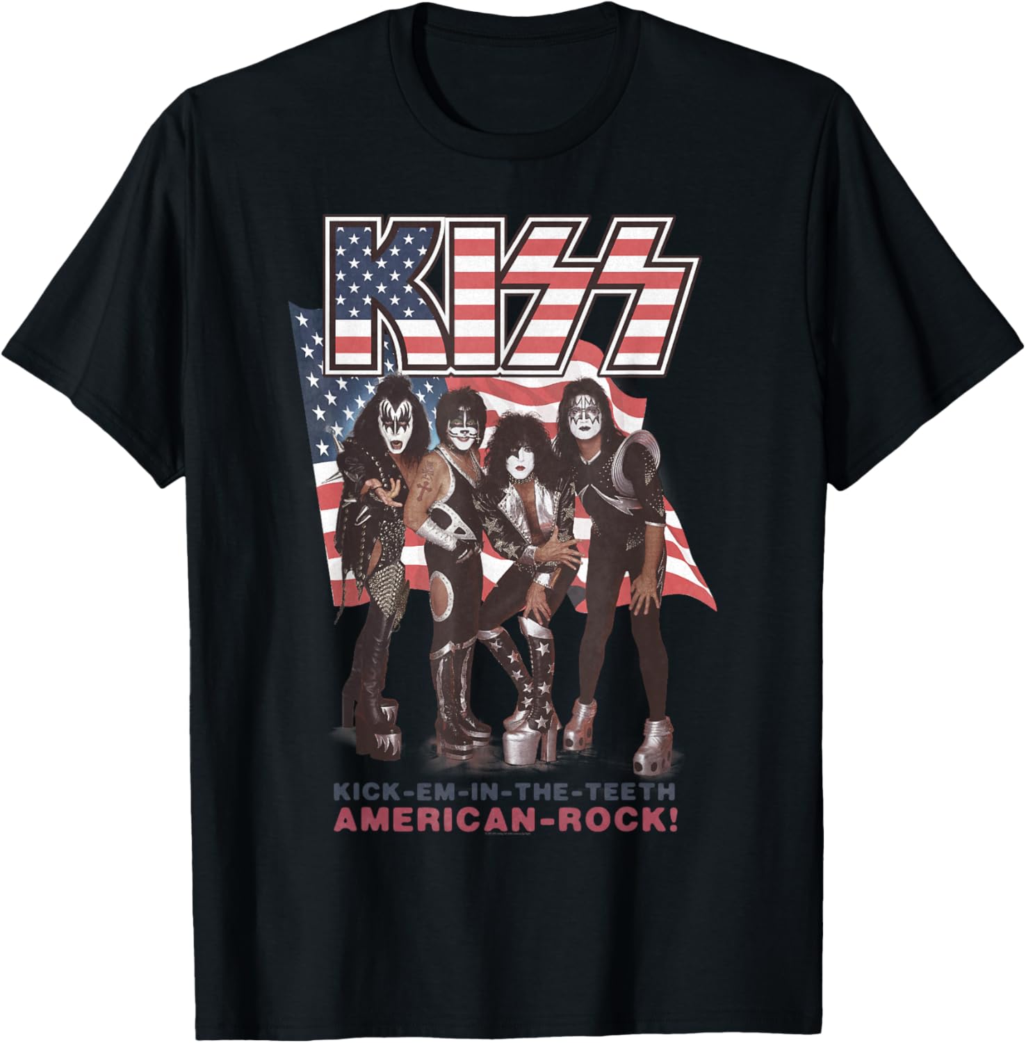 KISS Kick Em In The Teeth Graphic T-Shirt for Bold Style and Comfort - 9