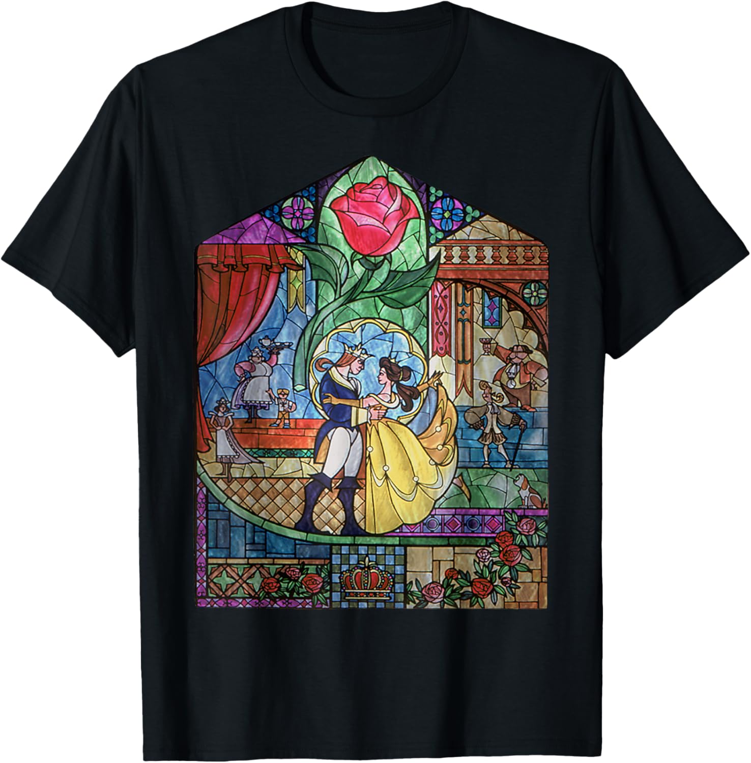 Disney Beauty and the Beast Enchanted Stained Glass Window T-Shirt - 7