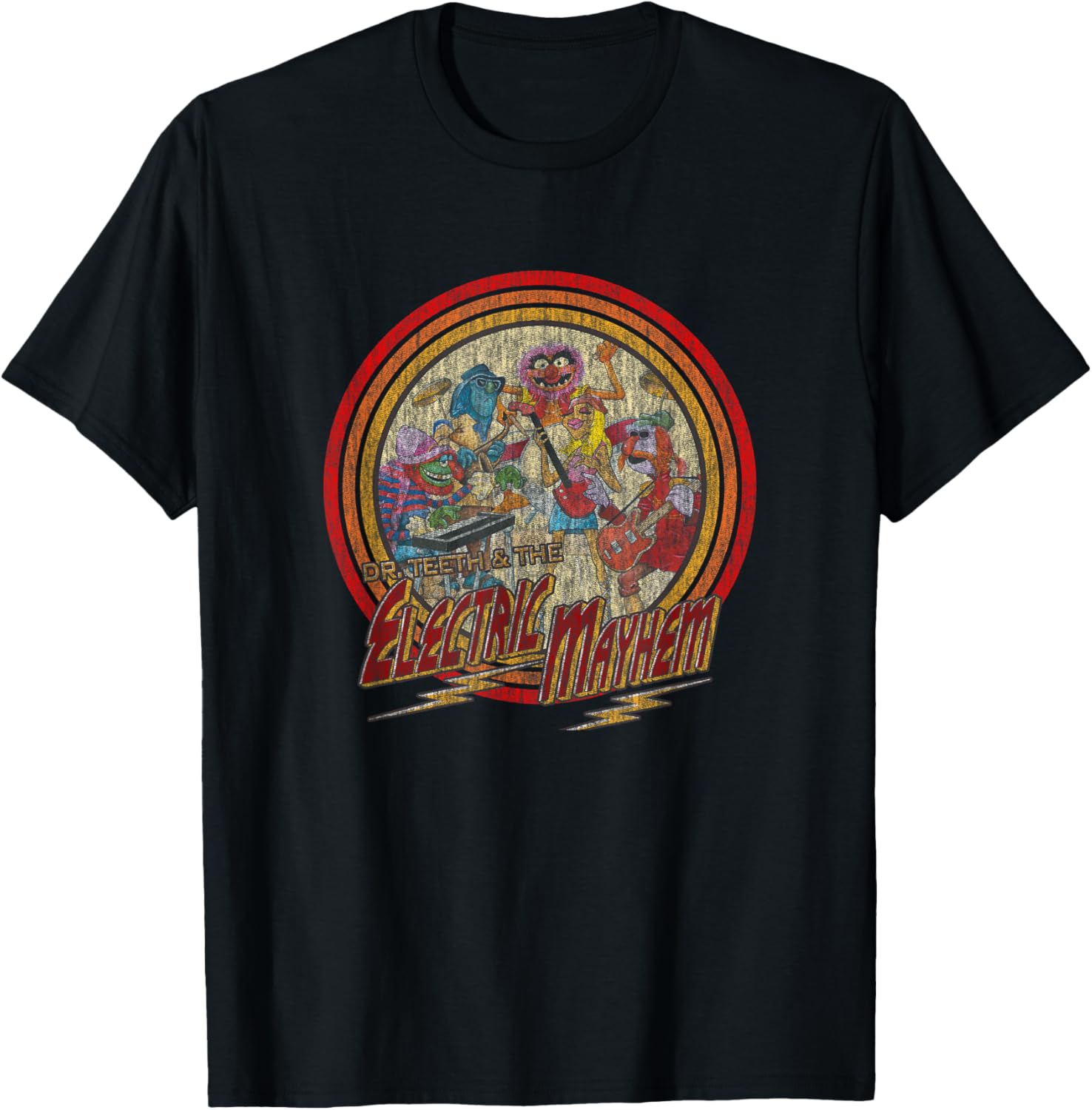 Disney Muppets Electric Mayhem Vintage Band Poster T-Shirt for Fans - 5