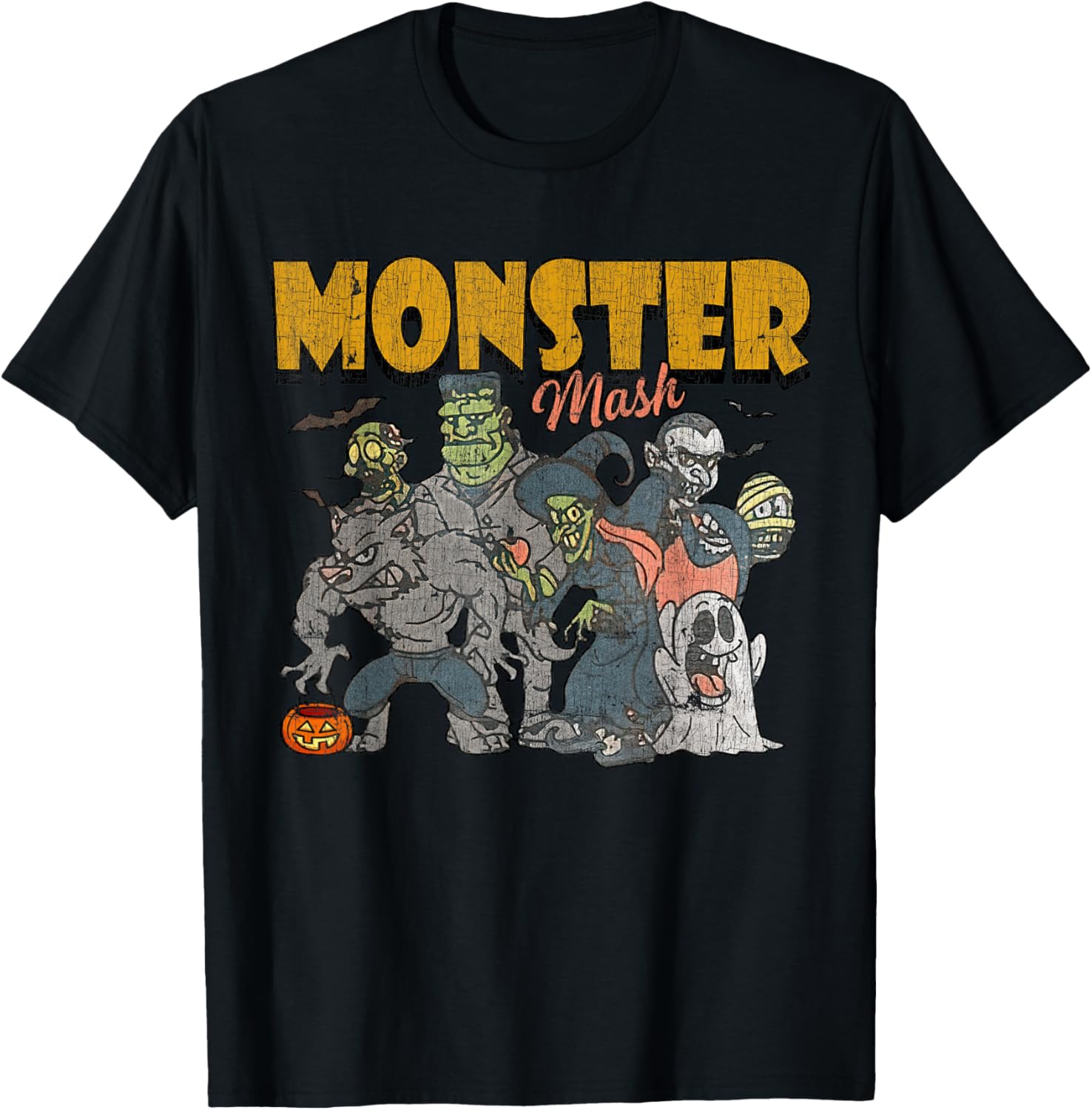 Funny Vintage Ghost Halloween T-Shirt - Monster Mash Design for Spooky Fun - 22