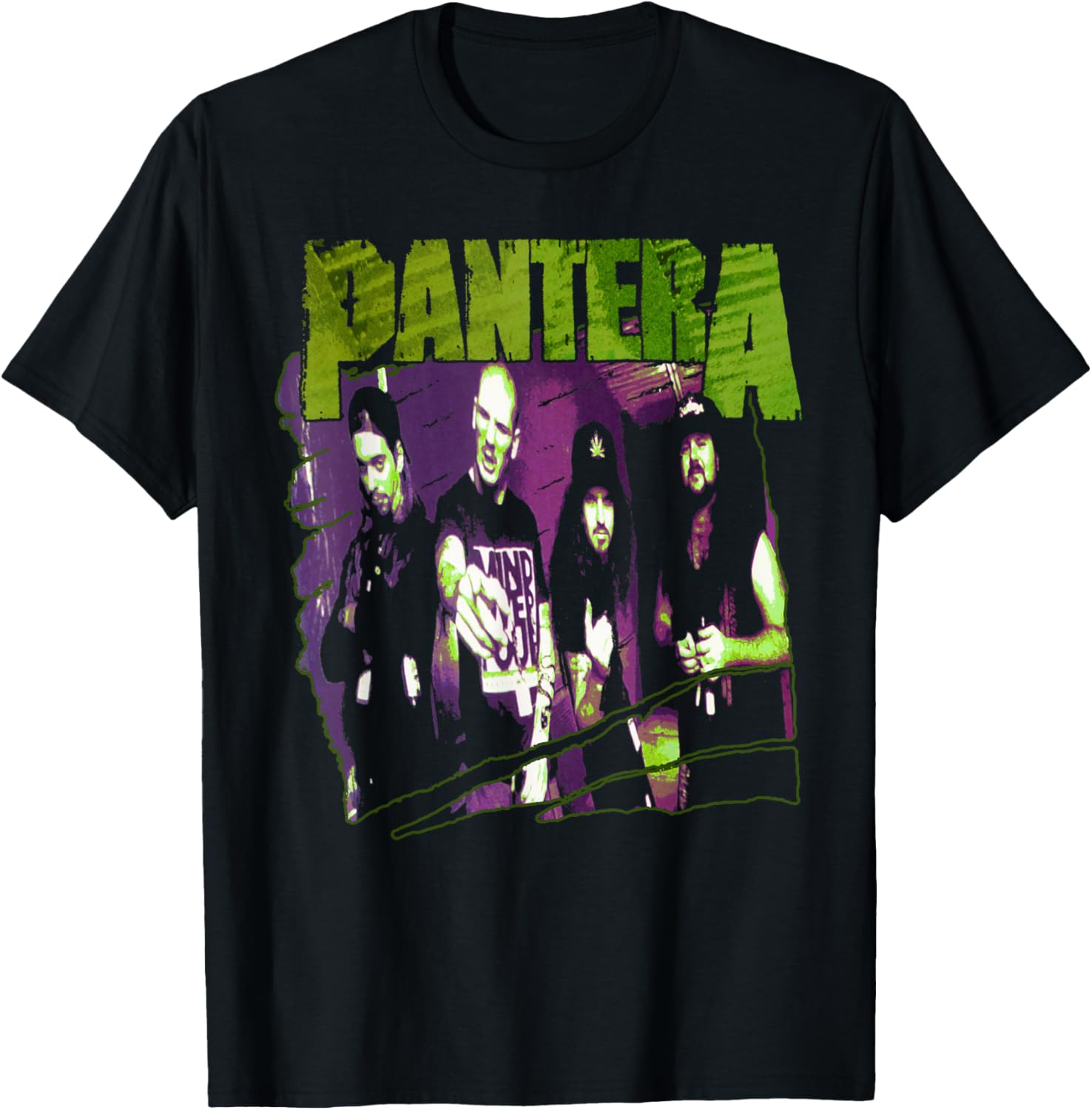Pantera Vintage Band Sketch T-Shirt for Fans of Classic Rock Culture - 1