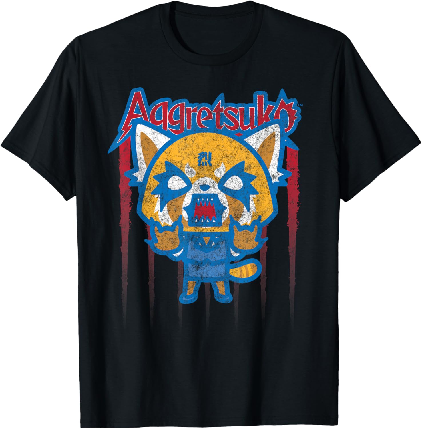 Aggretsuko Red White and Blue Americana T-Shirt for Fun Love and Style - 5