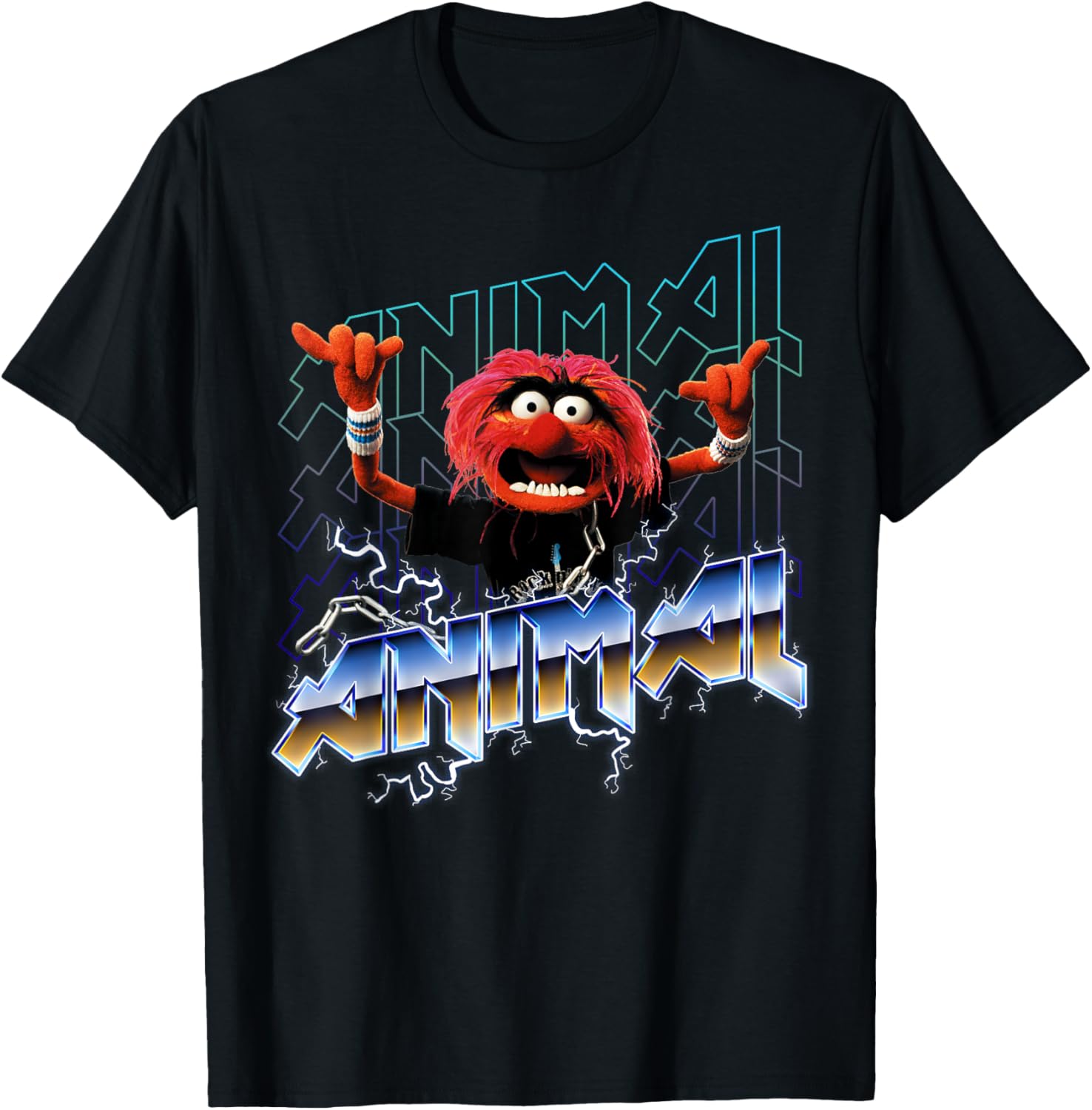 Disney Muppets Animal Vintage Rock Metal Poster T-Shirt for Fans - 5