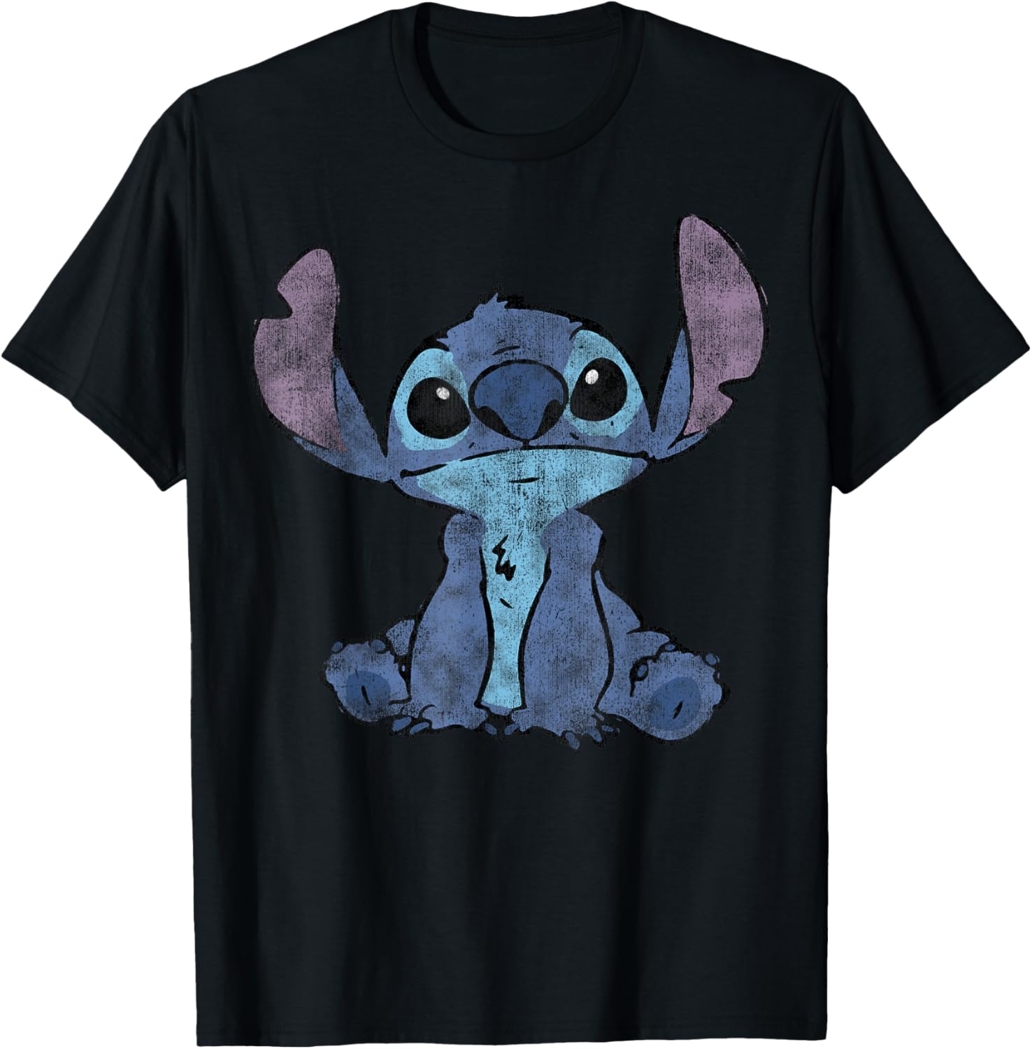 Disney Lilo and Stitch Distressed Stitch Portrait T-Shirt for Fans - 7