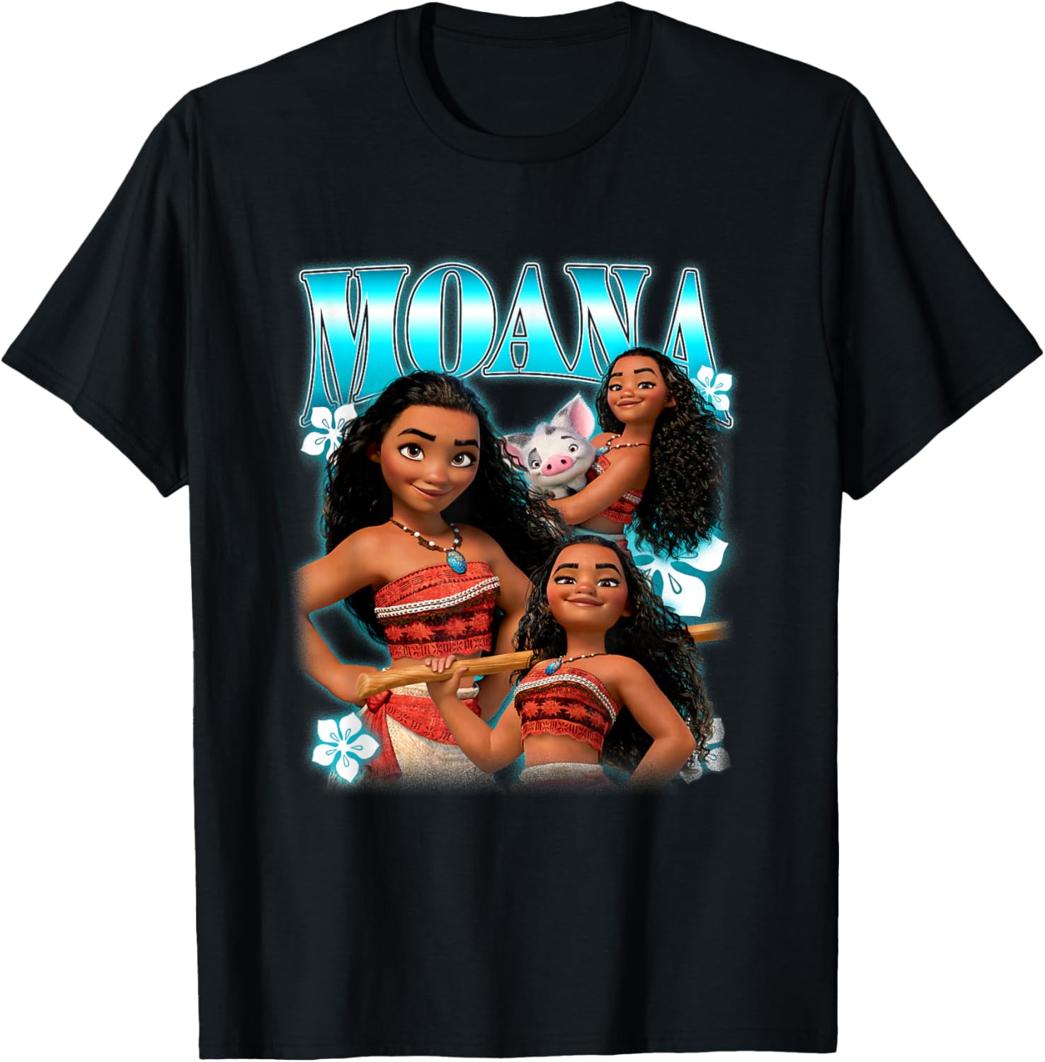 Disney Moana Pua and Moana Collage T-Shirt for Kids and Fans - 3
