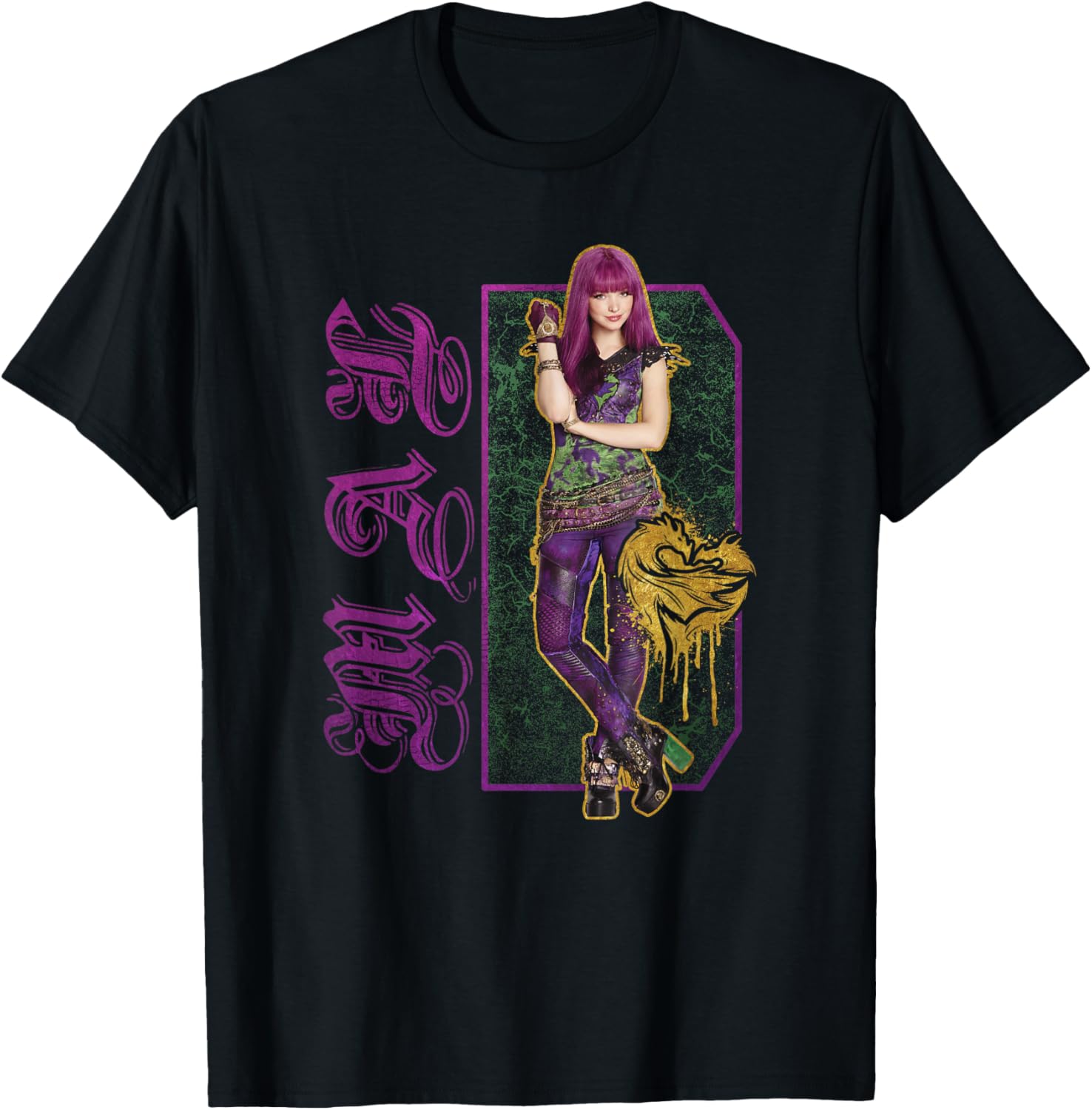 Disney Descendants 2 Mal Paint Drip T-Shirt for Kids and Teens - 8