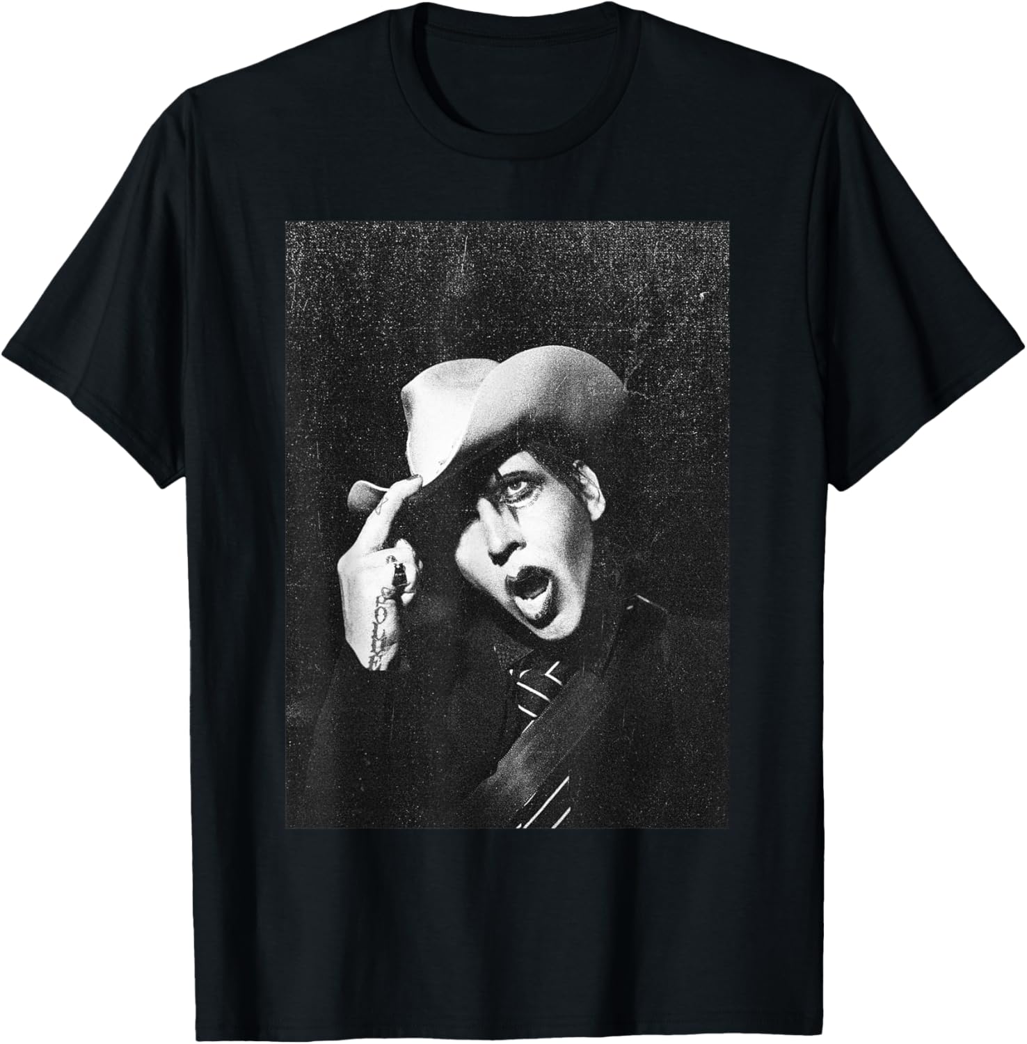Marilyn Manson Cowboy T-Shirt for Unique Style Fans - Fashionable Apparel - 1