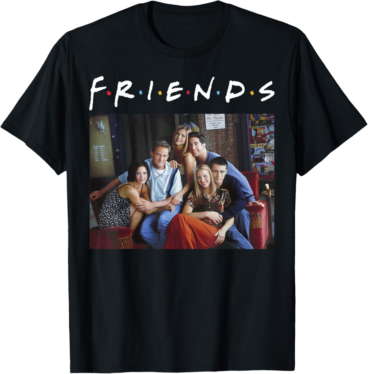Friends Classic Logo Group Portrait T-Shirt for Fans and Fashionistas - 5
