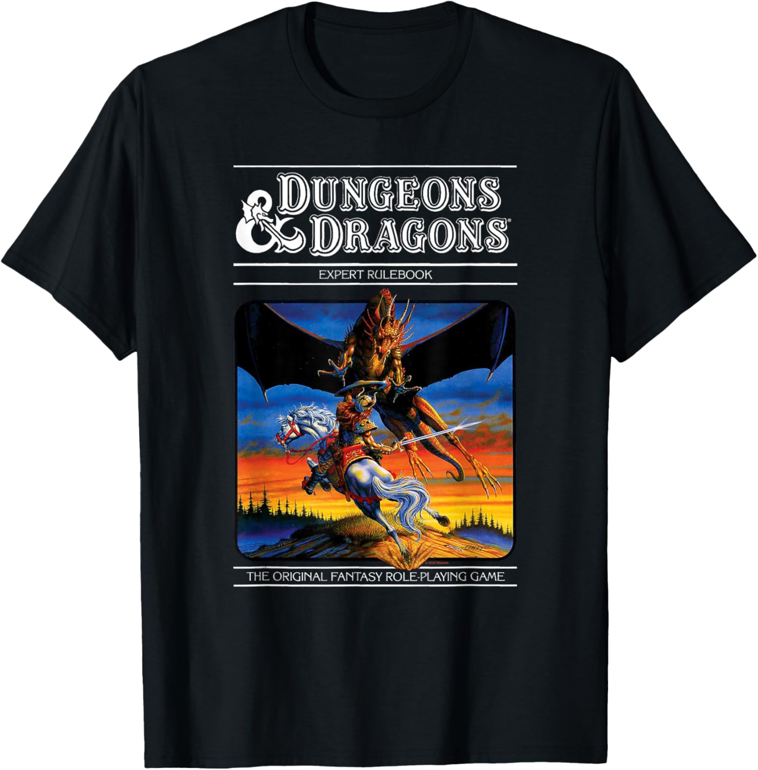 Dungeons & Dragons Vintage Expert Rulebook T-Shirt for Gamers and Fans - 6
