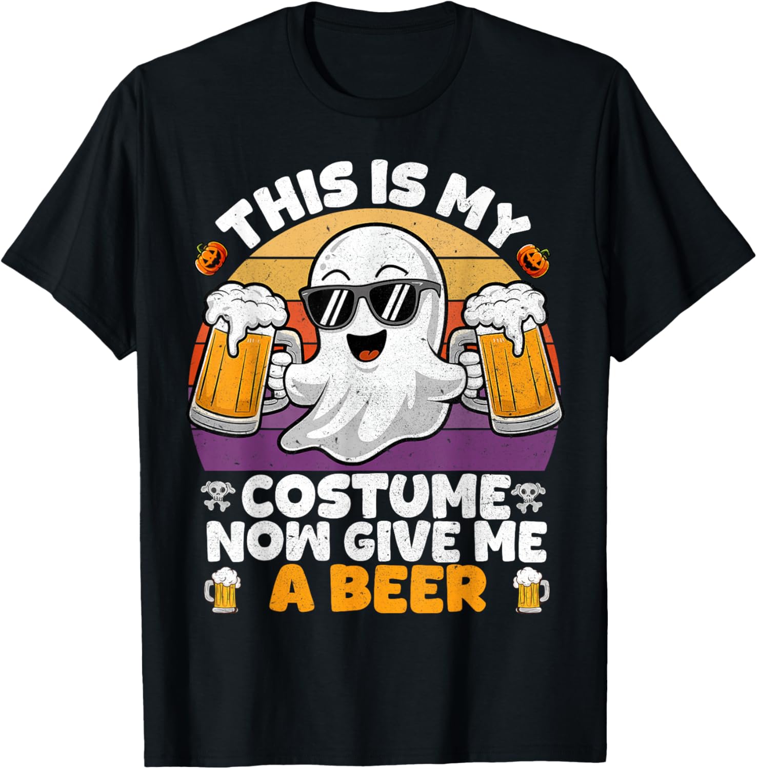 Funny Vintage Boo Halloween Costume T-Shirt for Men and Adults - 5