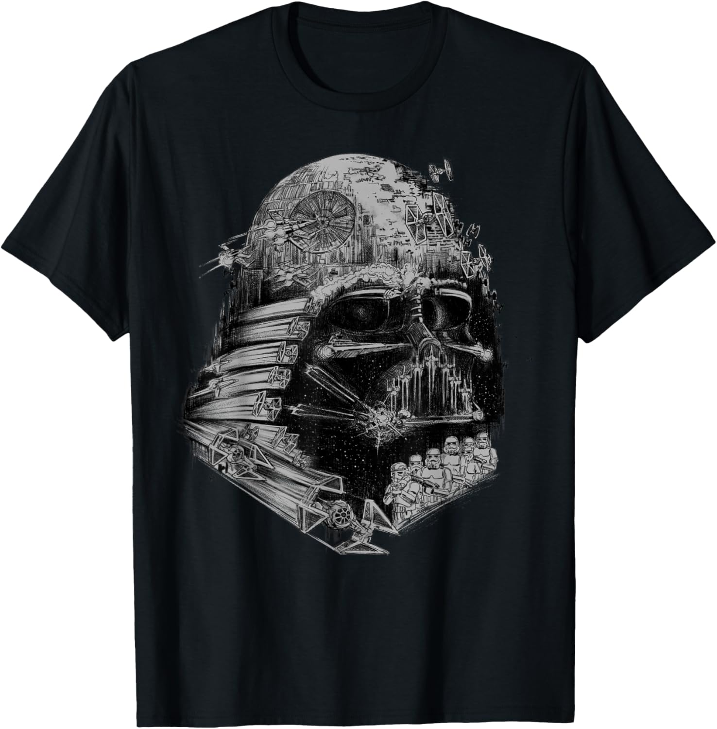 Darth Vader Build The Empire Graphic T-Shirt for Star Wars Fans - 4