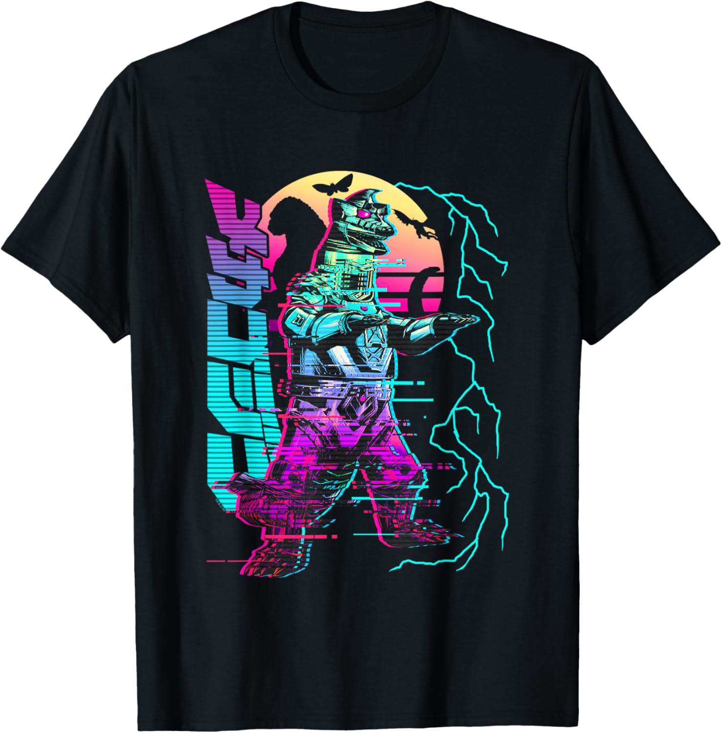 Godzilla Neon Mechagodzilla T-Shirt for Fans of Epic Monster Movies - 5