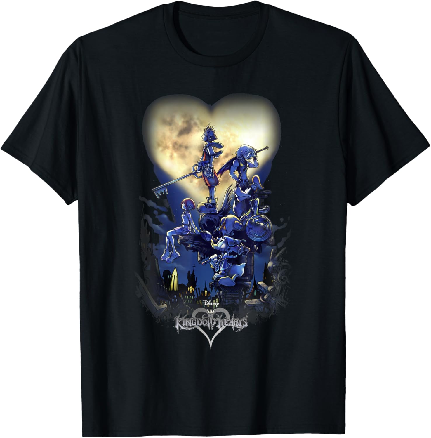 Disney Kingdom Hearts Group Shot Logo T-Shirt for Fans and Gamers - 5