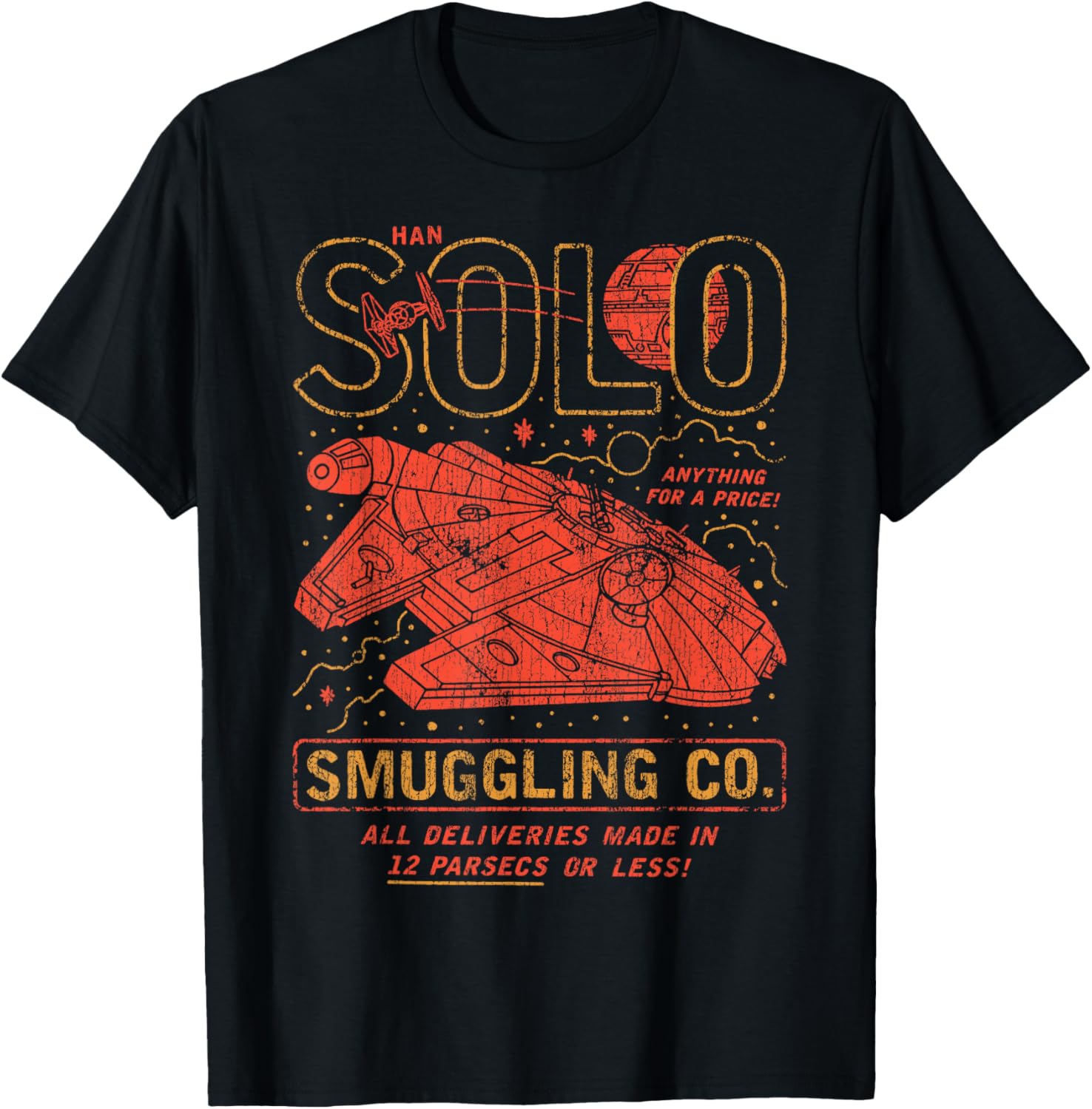 Vintage Han Solo Smuggling Co Poster T-Shirt for Star Wars Fans - 11