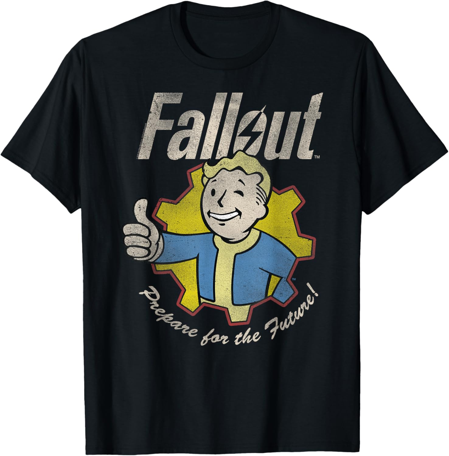 Fallout Vault Boy T-Shirt Prepare for the Future Fun Gaming Apparel - 1