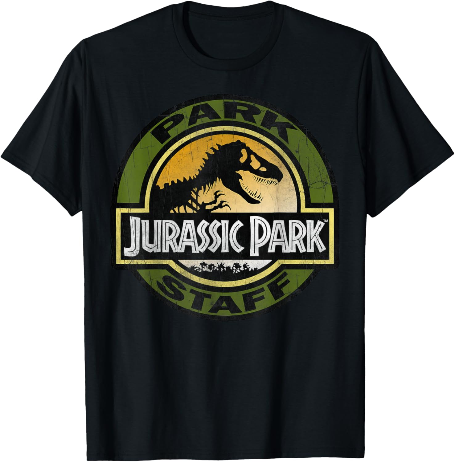 Jurassic Park Retro Distressed Logo Graphic T-Shirt for Dinosaur Fans - 2