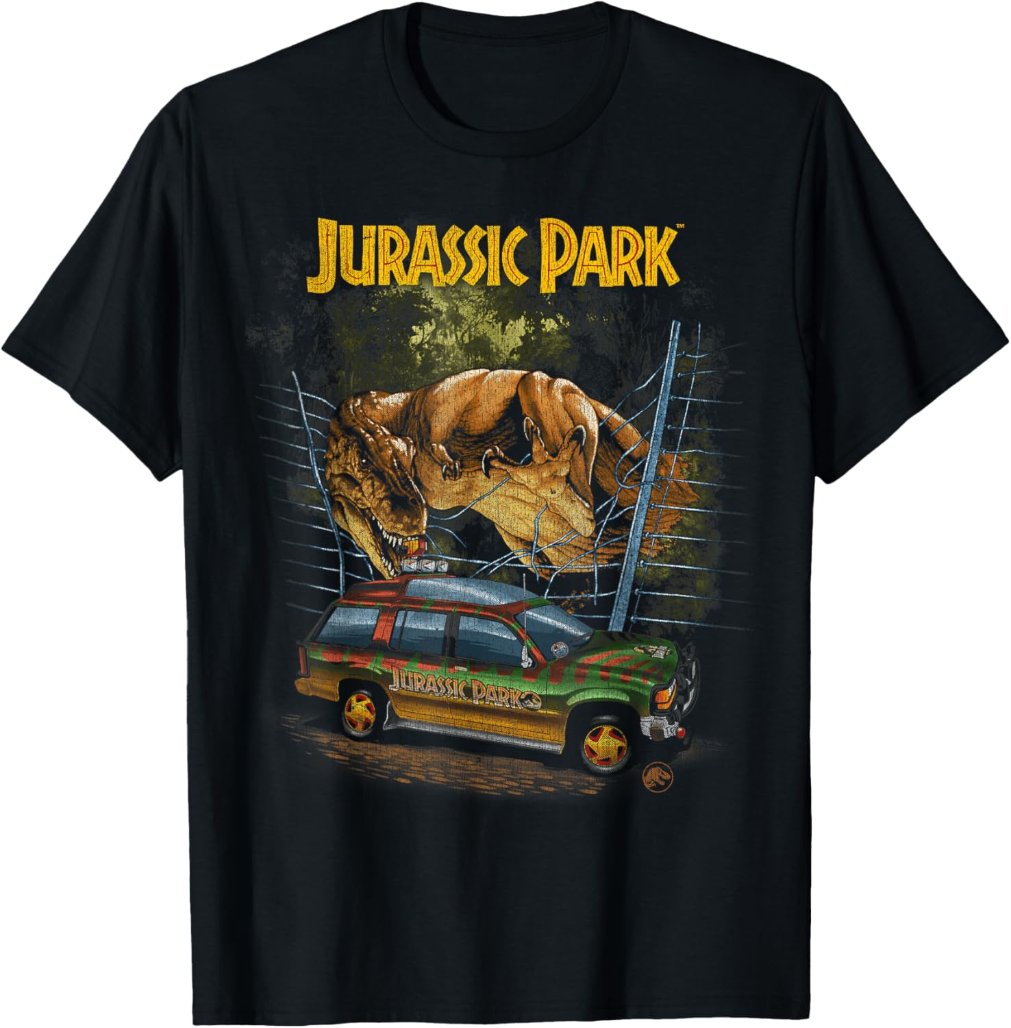 Jurassic Park Vintage T-Rex Break Out Tee for Dinosaur Lovers - 7