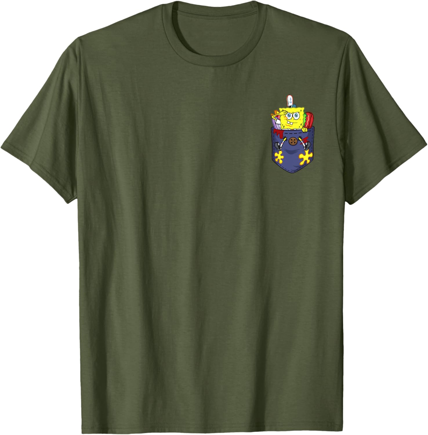 Mademark x SpongeBob SquarePants Cute SpongeBob Out of Food T-Shirt - 10